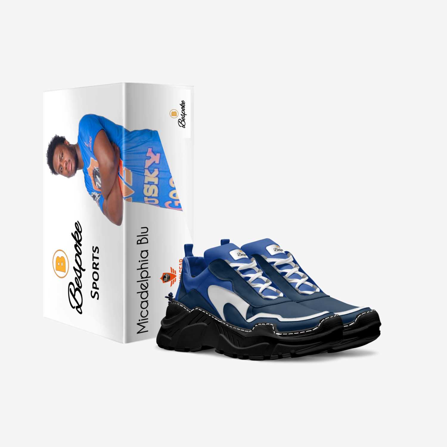 Micadelpha Blu custom made in Italy shoes by Wallace Davis | Box view
