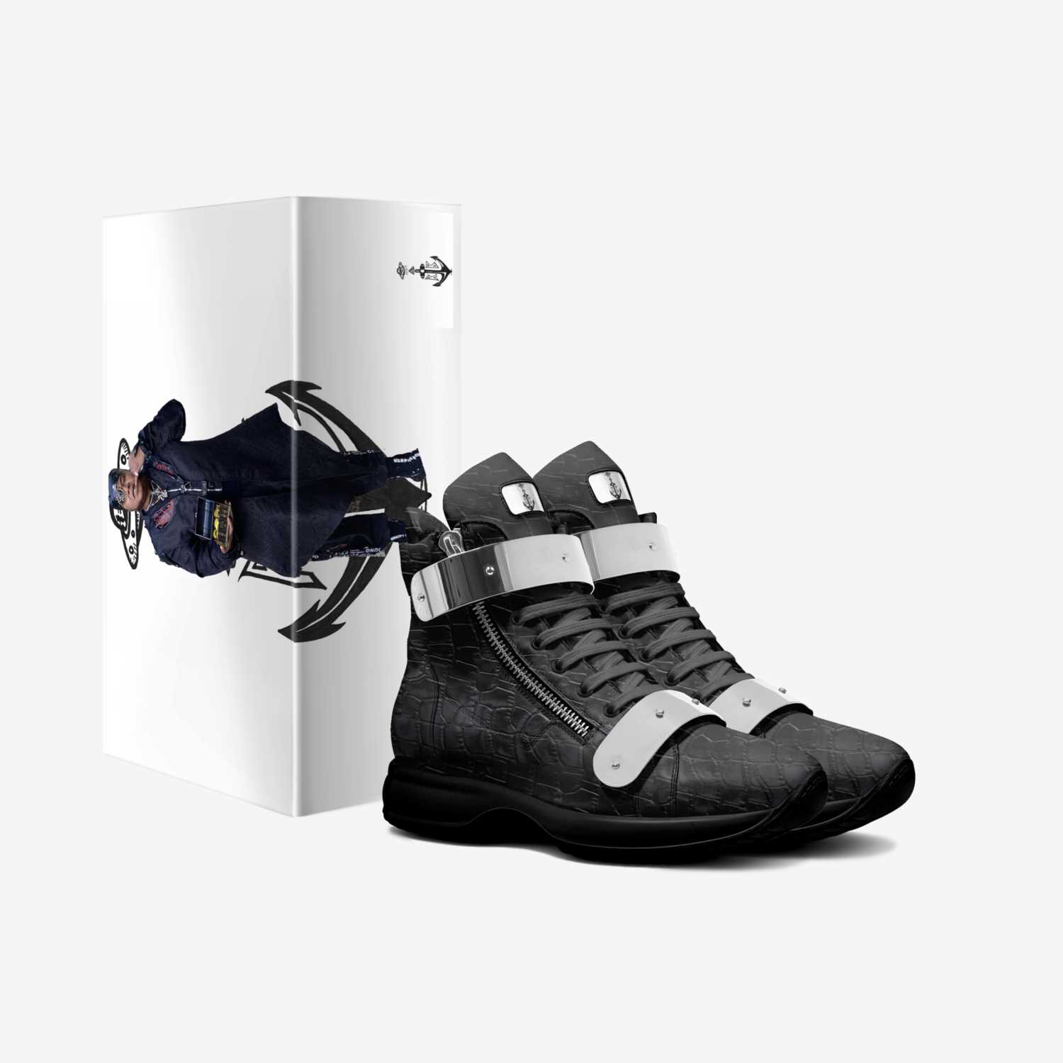 SeaMonsta Blk custom made in Italy shoes by Charles Jordan Jr | Box view