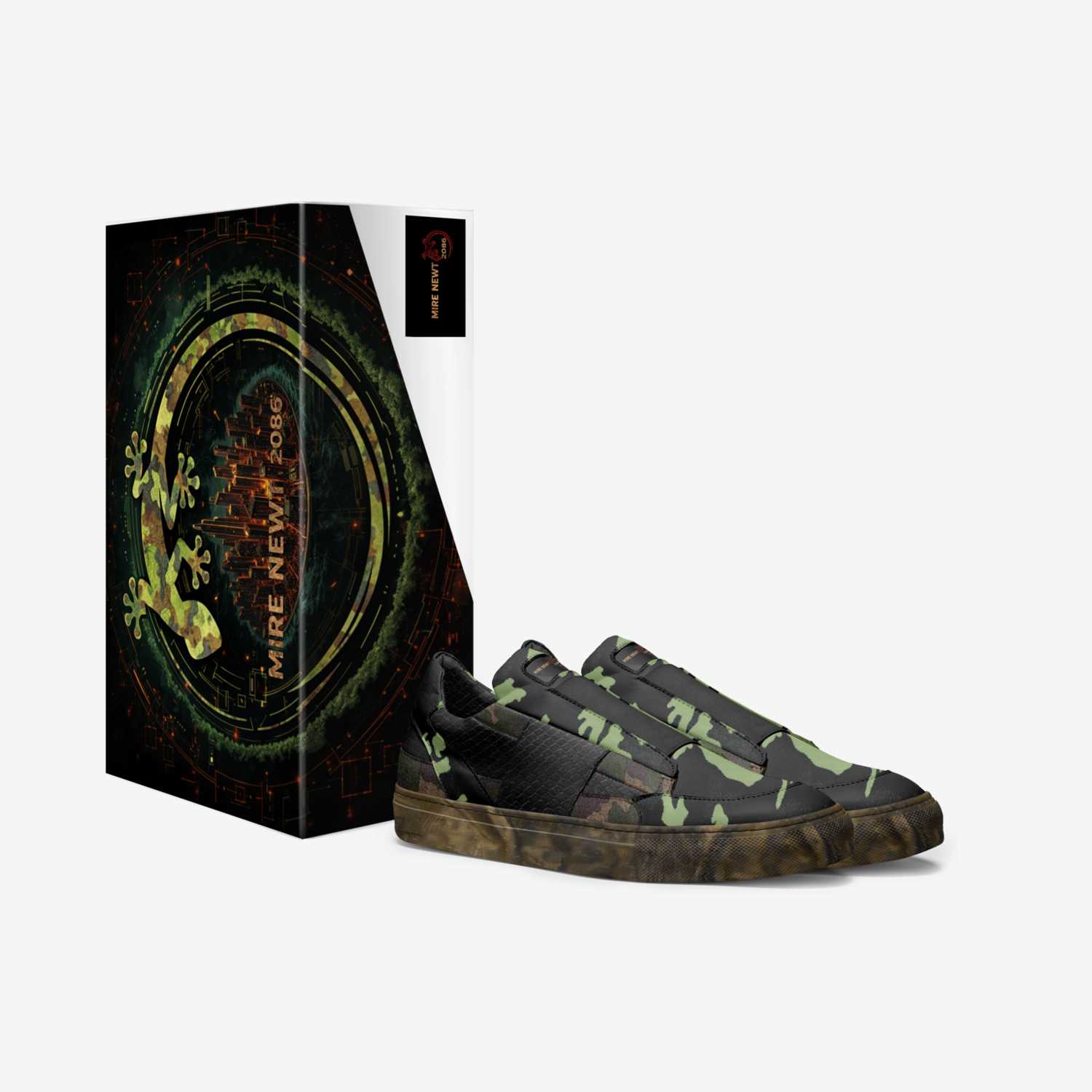 MIRE  NEWT  2086 custom made in Italy shoes by Vermilion Evocative Art Collection | Box view