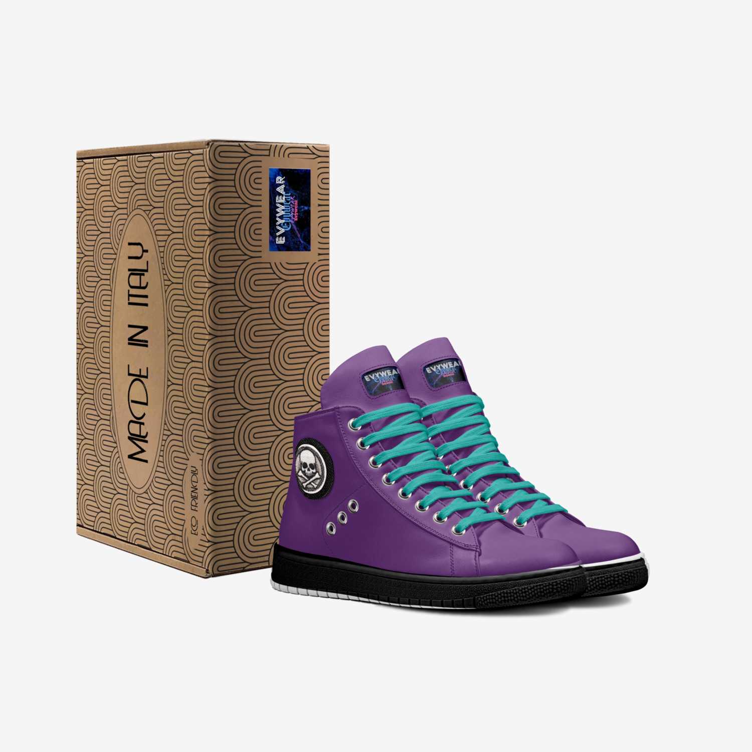 Pulple Fangs custom made in Italy shoes by Humberto Pillado | Box view