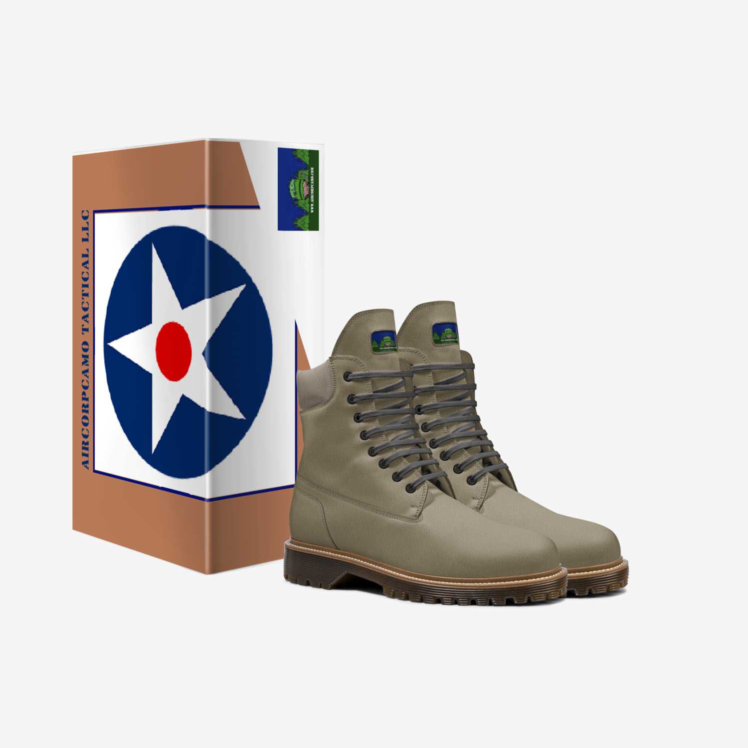 Sand boots custom made in Italy shoes by Clifton Cason | Box view