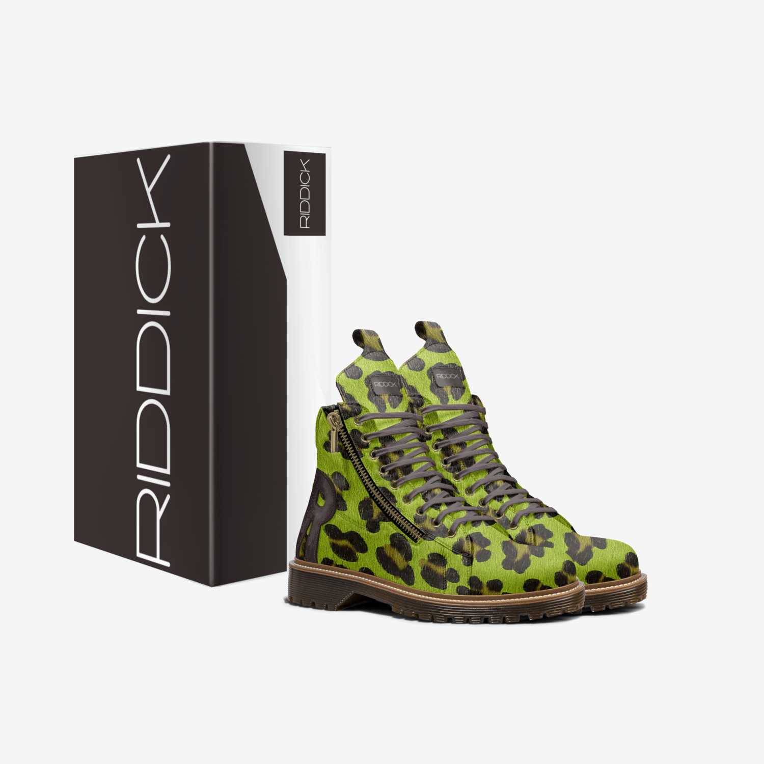 Lime Jaguar custom made in Italy shoes by Haden Riddick | Box view