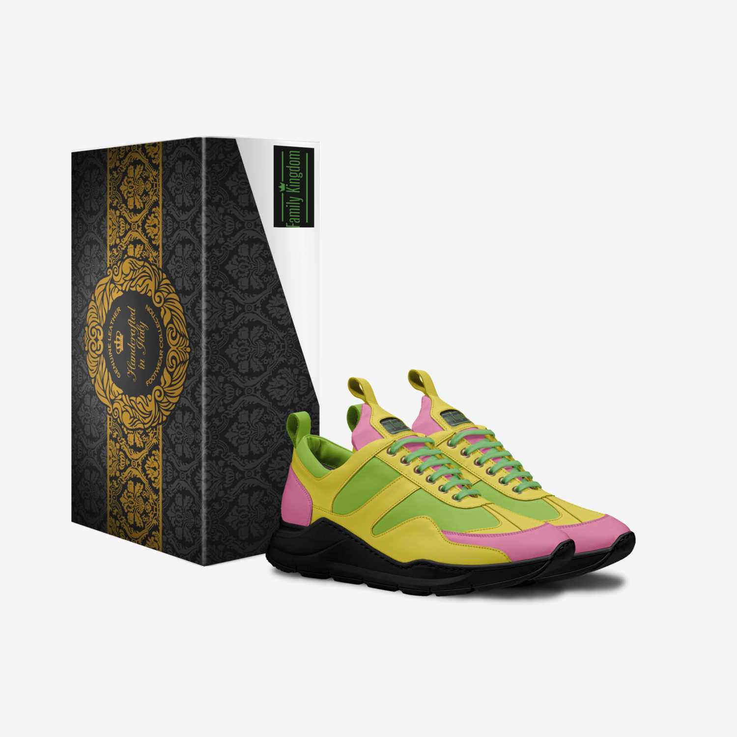 Family Kingdom  custom made in Italy shoes by Tere Clothing | Box view
