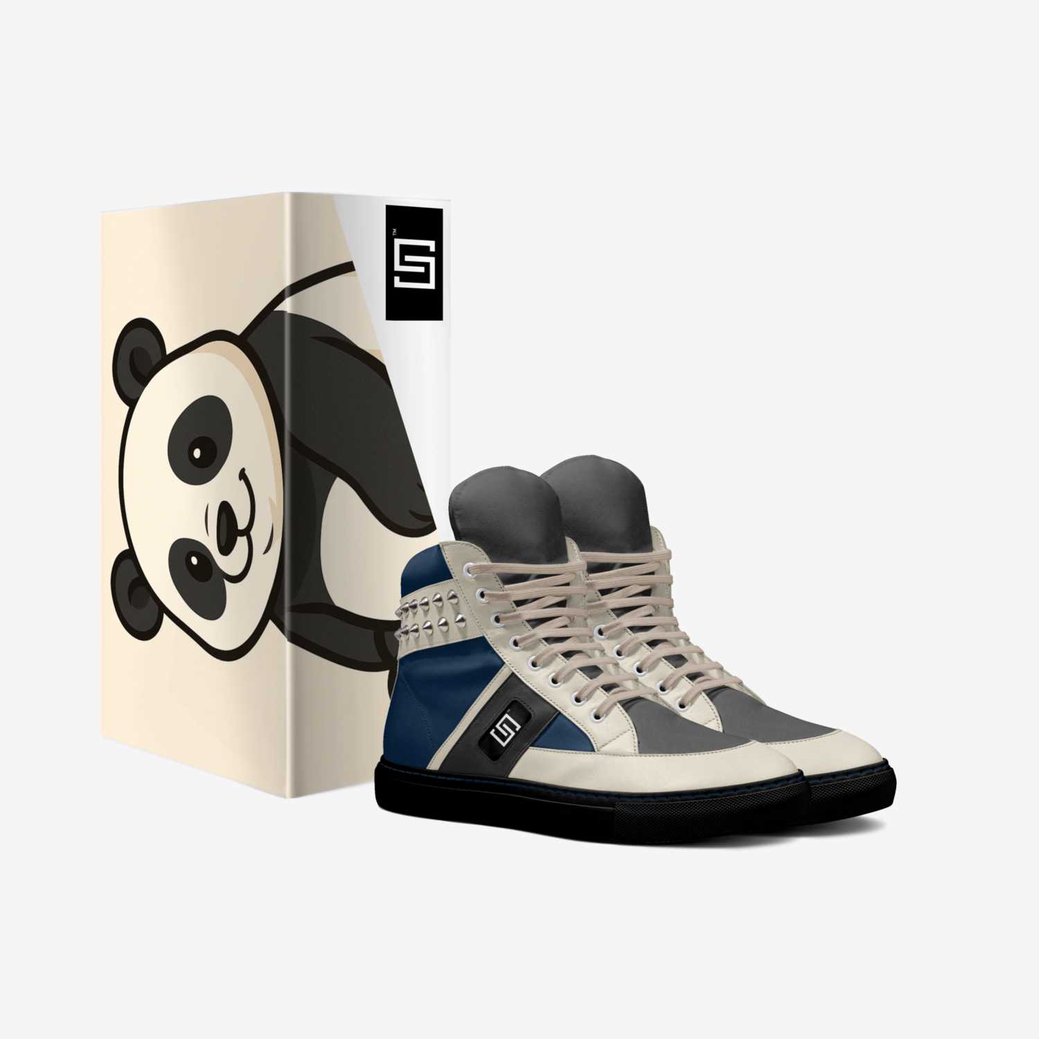 Panda custom made in Italy shoes by Emmett Foster Jr | Box view