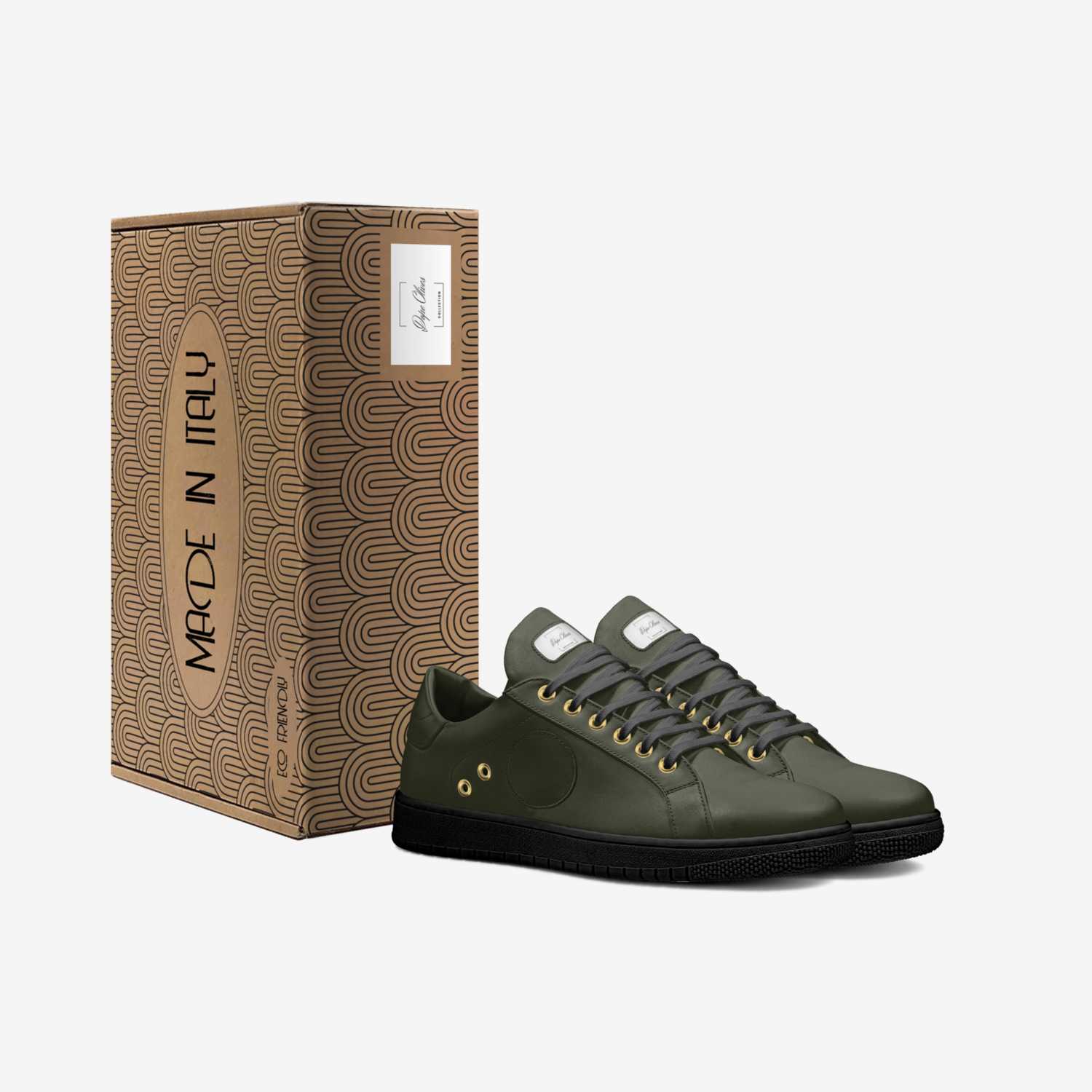 Dope Olives custom made in Italy shoes by Brandi Clayton | Box view