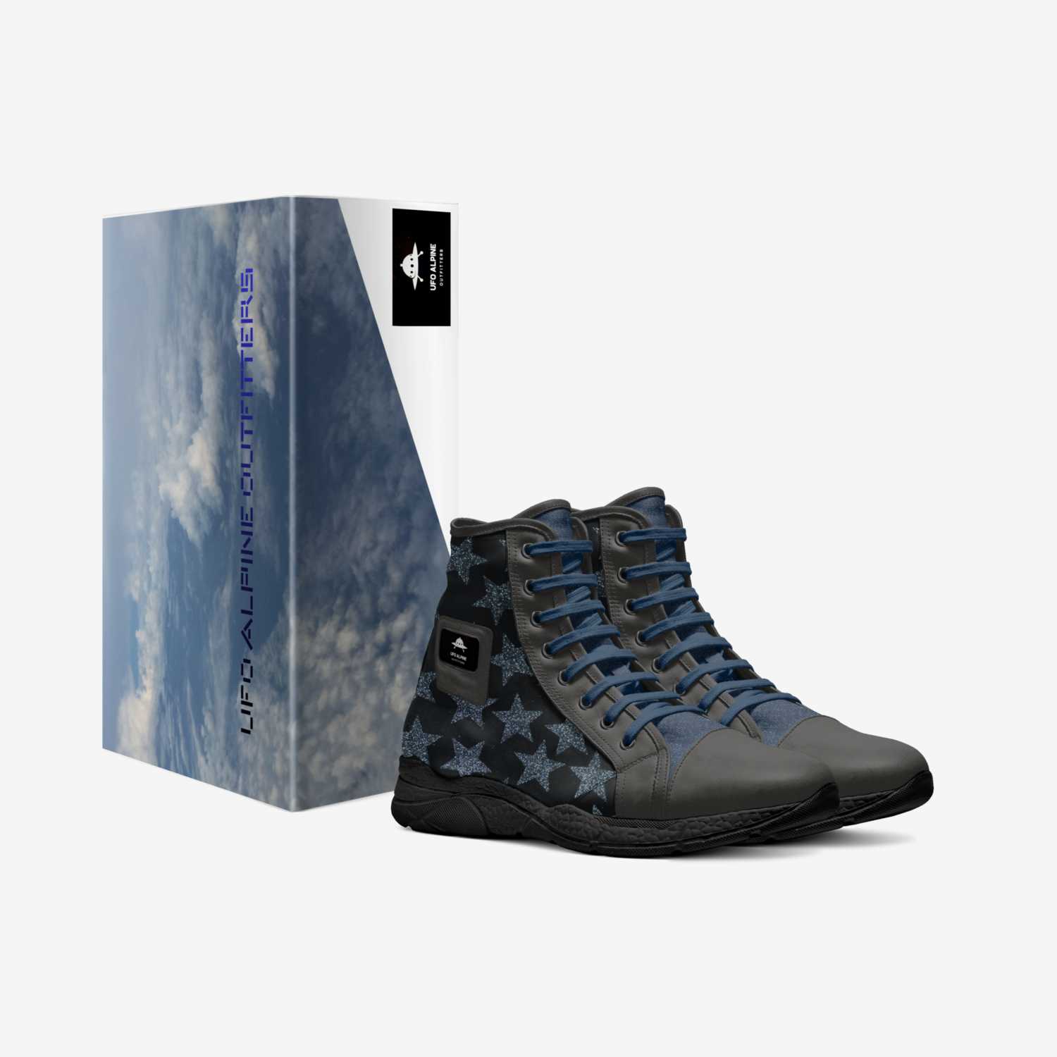 UFO Alpine Galaxy custom made in Italy shoes by Riggs Sunstar | Box view