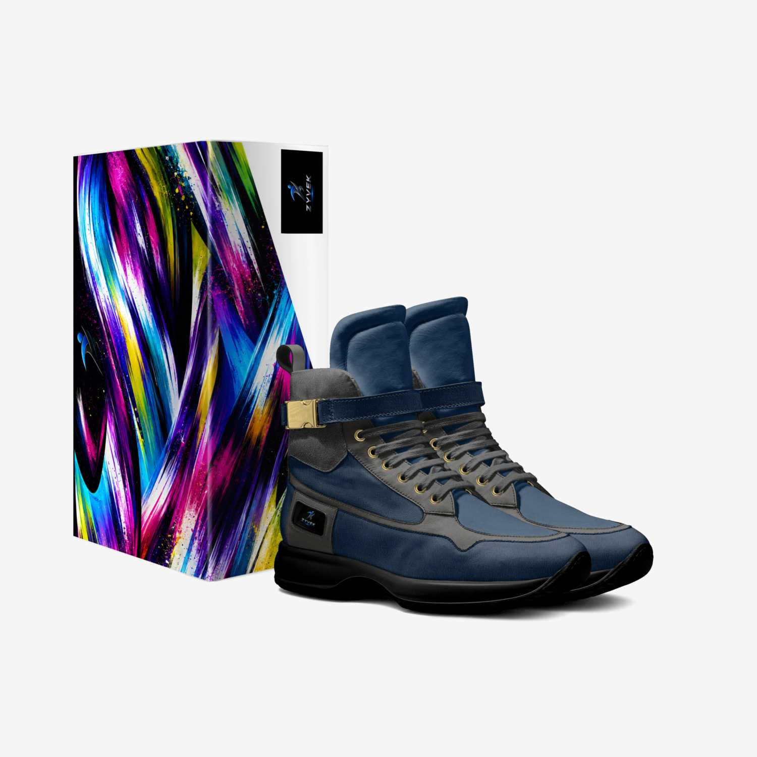 ZYVEK A1 custom made in Italy shoes by Zakaria Chater | Box view