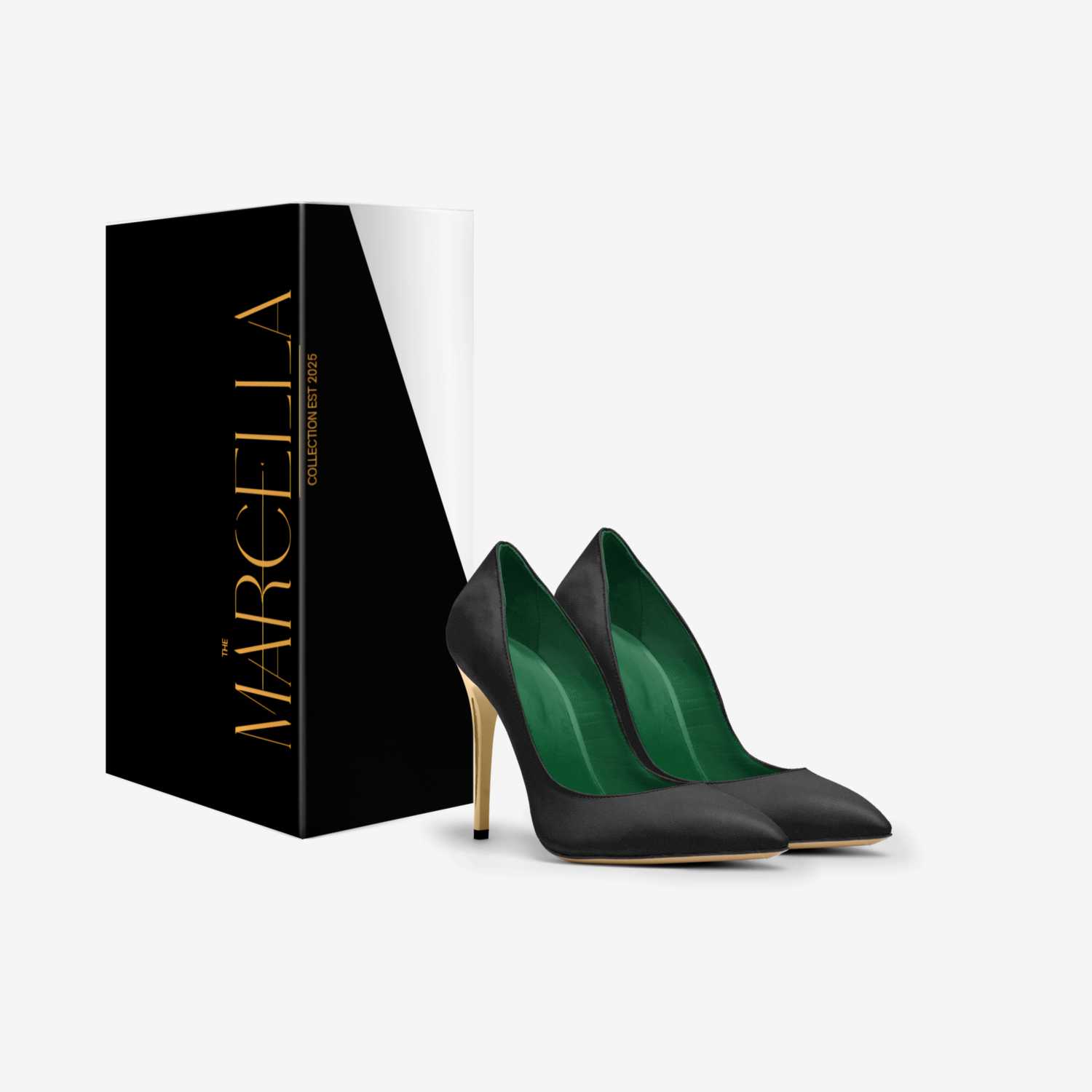 Marcella Obsidian custom made in Italy shoes by Tasha Teresa | Box view