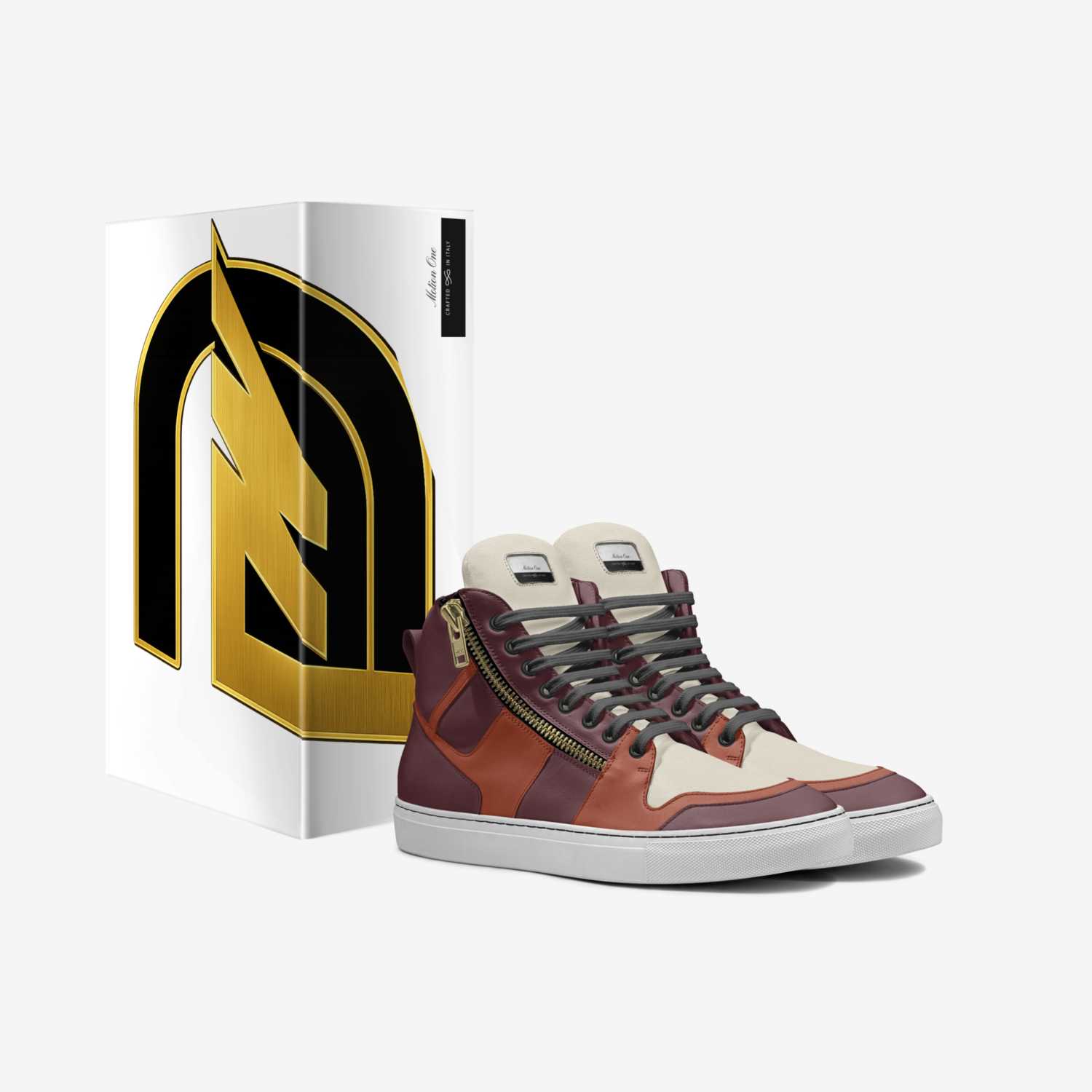 Motion One custom made in Italy shoes by Dominic West | Box view