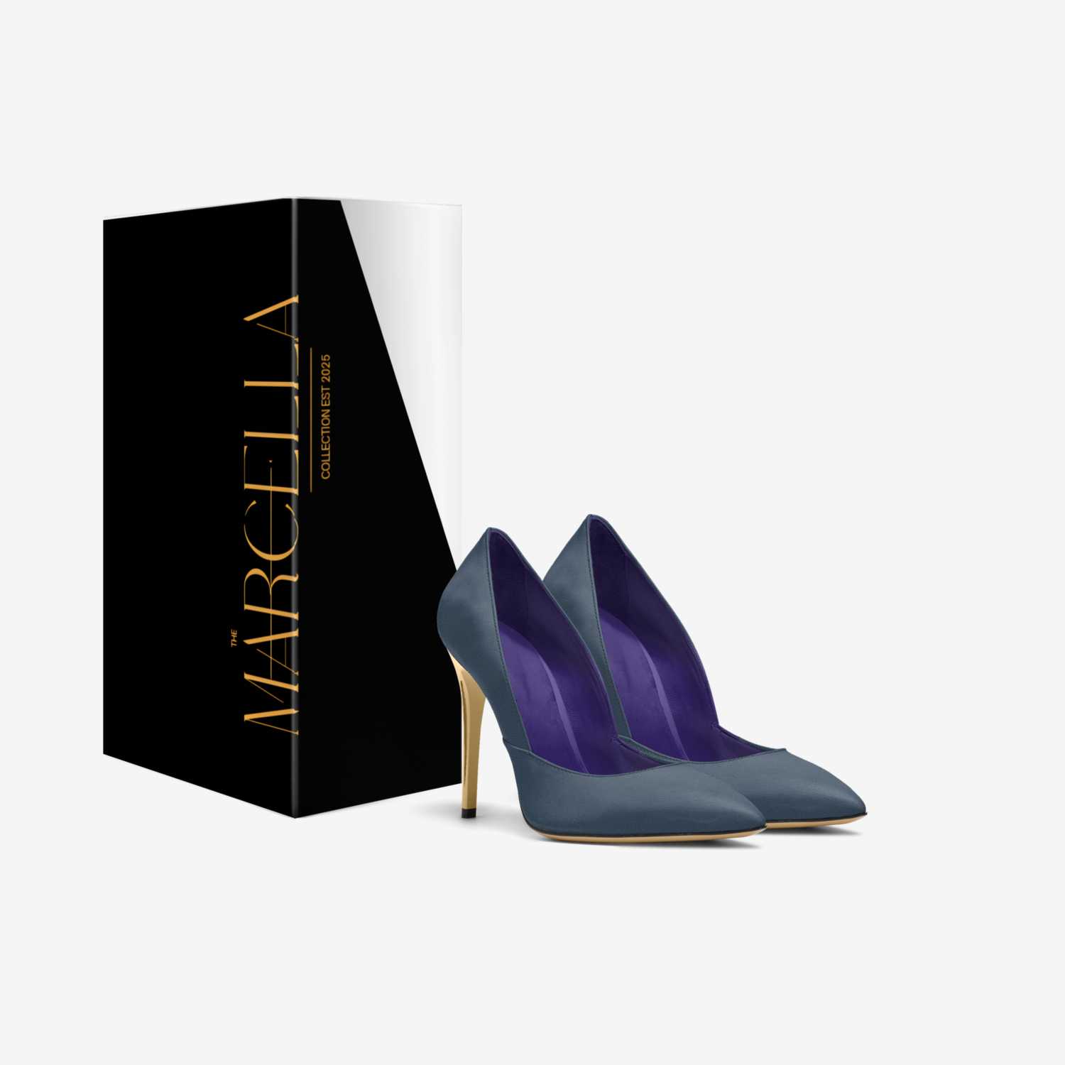Blu Elan custom made in Italy shoes by Tasha Moss | Box view