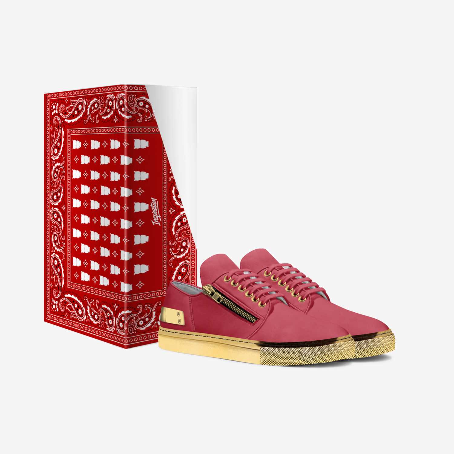 Rojo custom made in Italy shoes by Inspiration Clothing | Box view