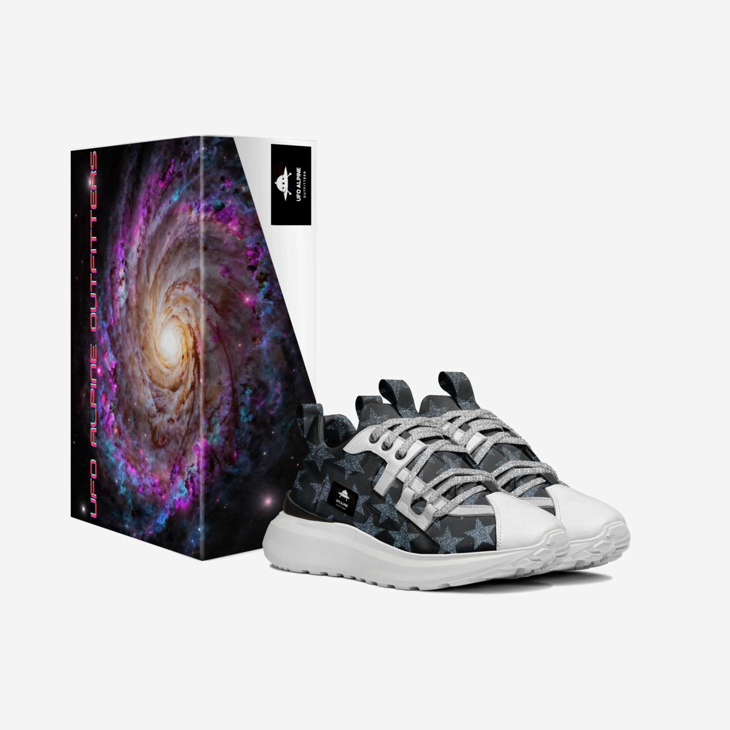 UFO Alpine Galaxy2 custom made in Italy shoes by Riggs Sunstar | Box view