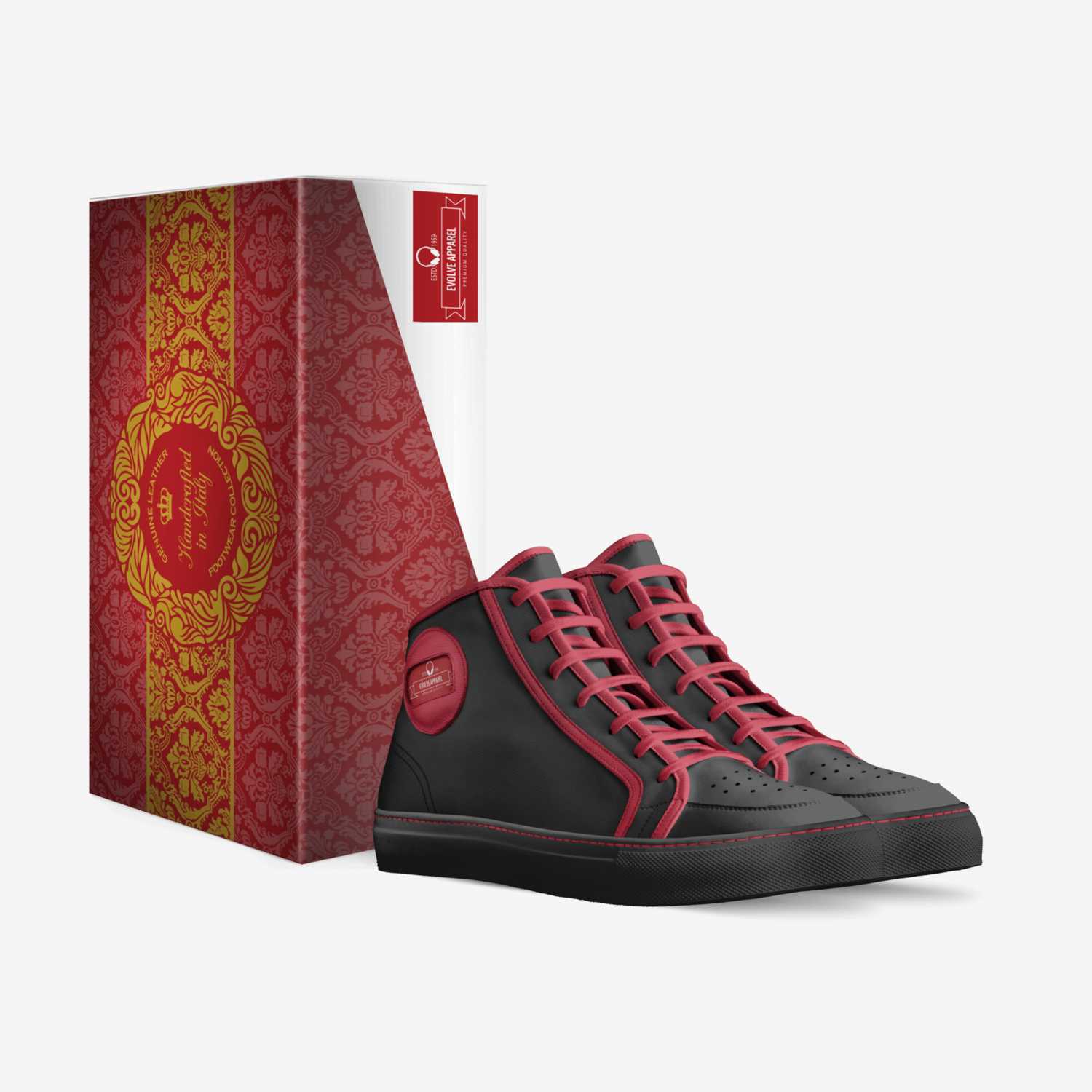 Evolve Apparel  custom made in Italy shoes by Kwesa The Artist | Box view