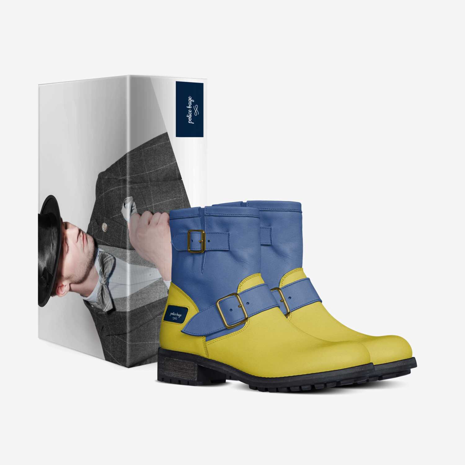 police bage custom made in Italy shoes by Yennai Castillo | Box view