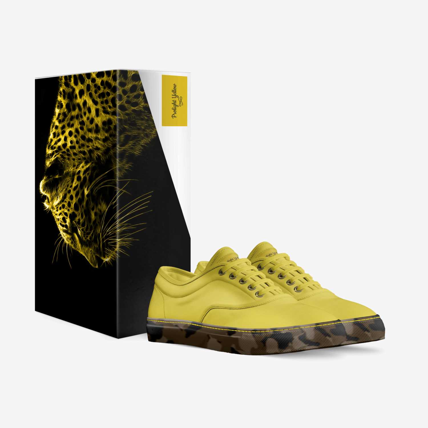 Prolight Yellow custom made in Italy shoes by Omar Njai | Box view