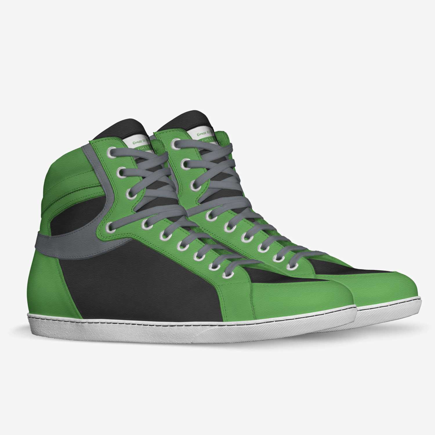 Grass Is Greener custom made in Italy shoes by Aaliyah Pierce | Double view