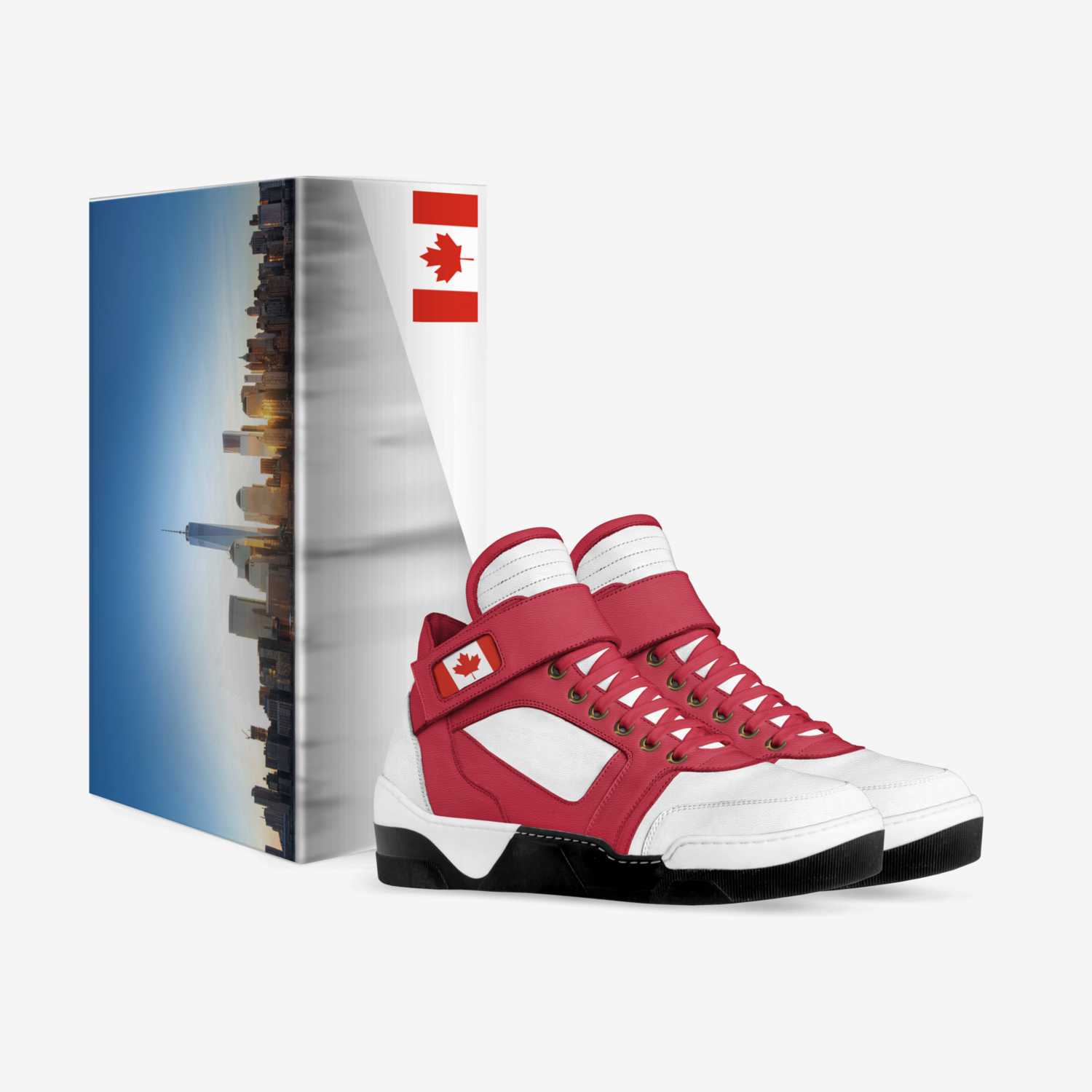canada basketball  custom made in Italy shoes by Makie Dvoone | Box view