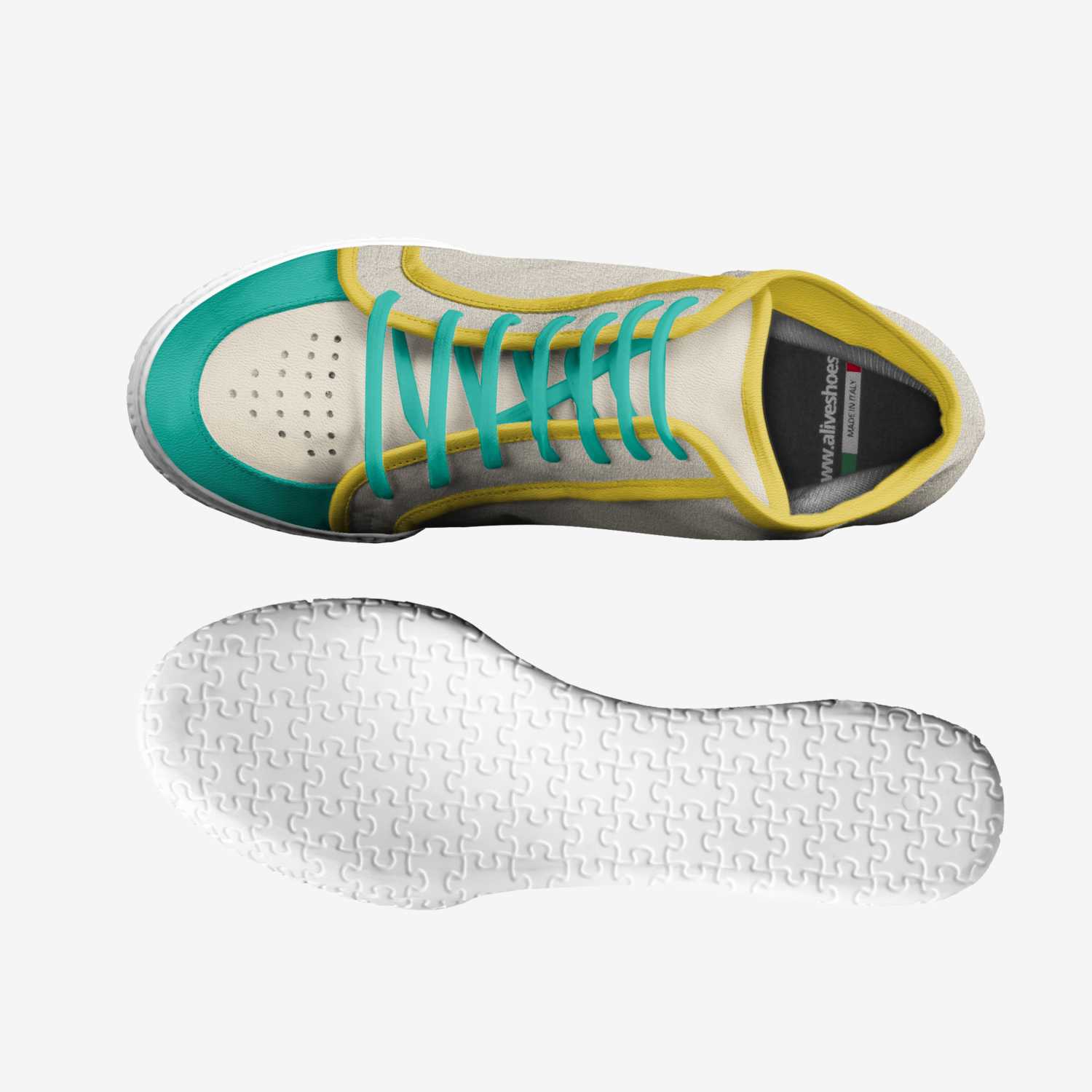 GO2 custom made in Italy shoes by Agency Aliveshoes | Top view