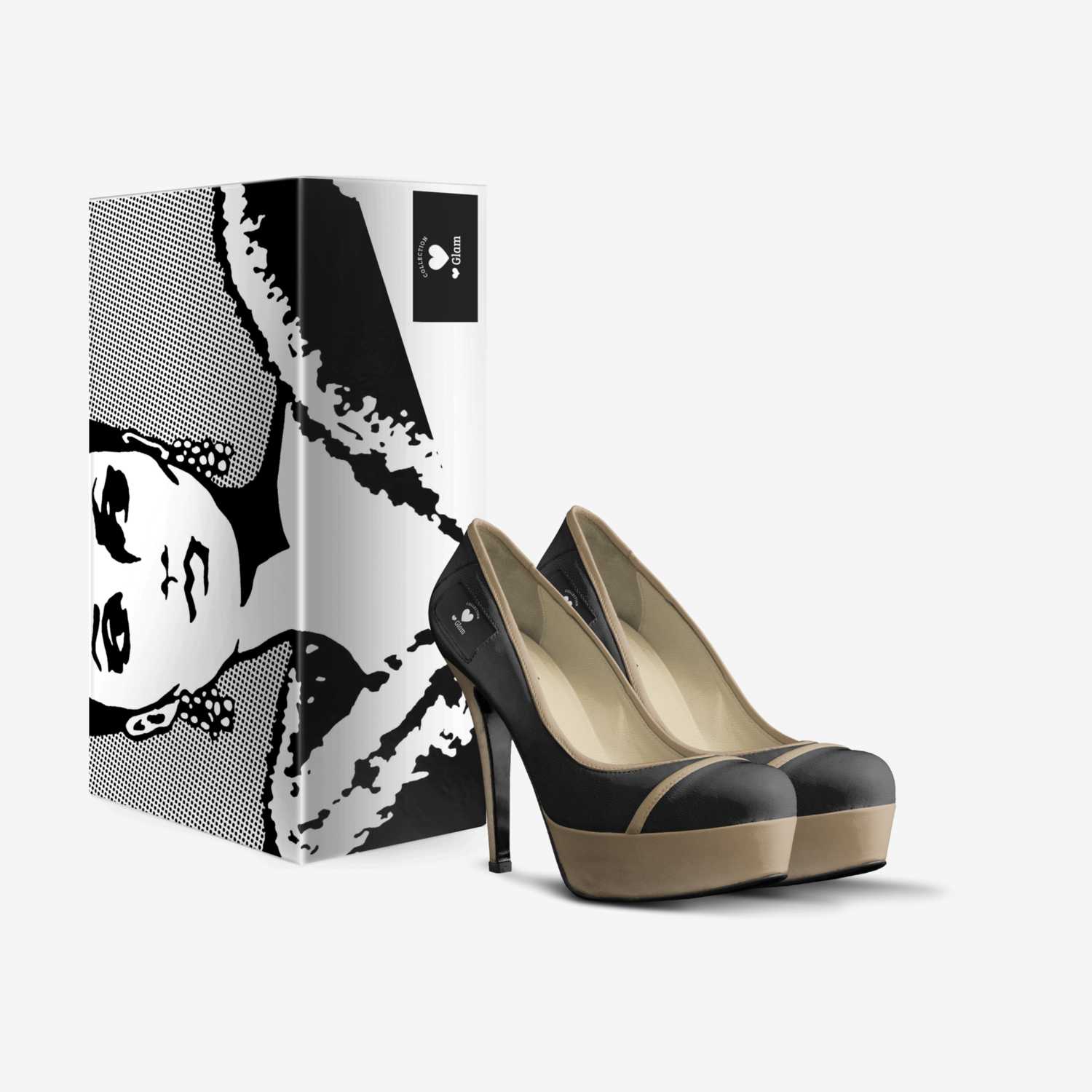 Striped ❤Glam custom made in Italy shoes by Claudia D | Box view