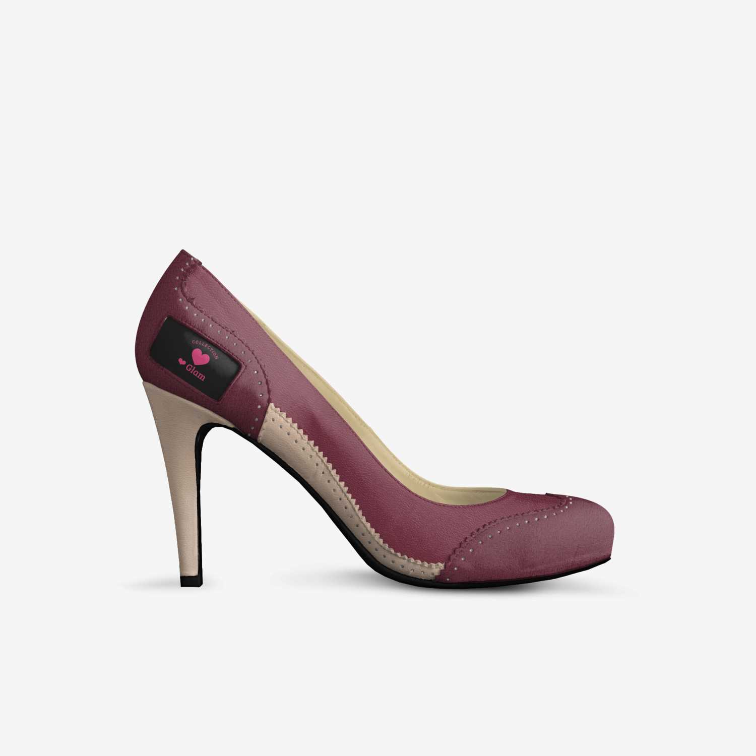 ❤ Purple High Heel custom made in Italy shoes by Claudia D | Side view