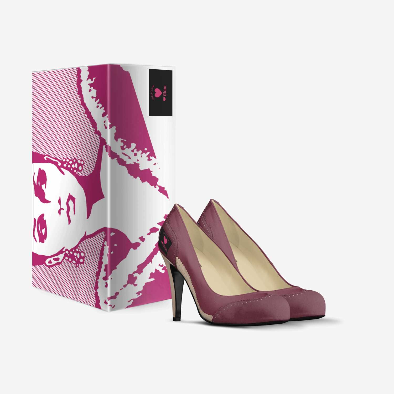 ❤ Purple High Heel custom made in Italy shoes by Claudia D | Box view