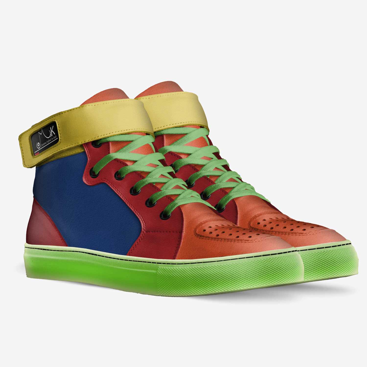 Peace custom made in Italy shoes by Mydeas Allwine | Double view