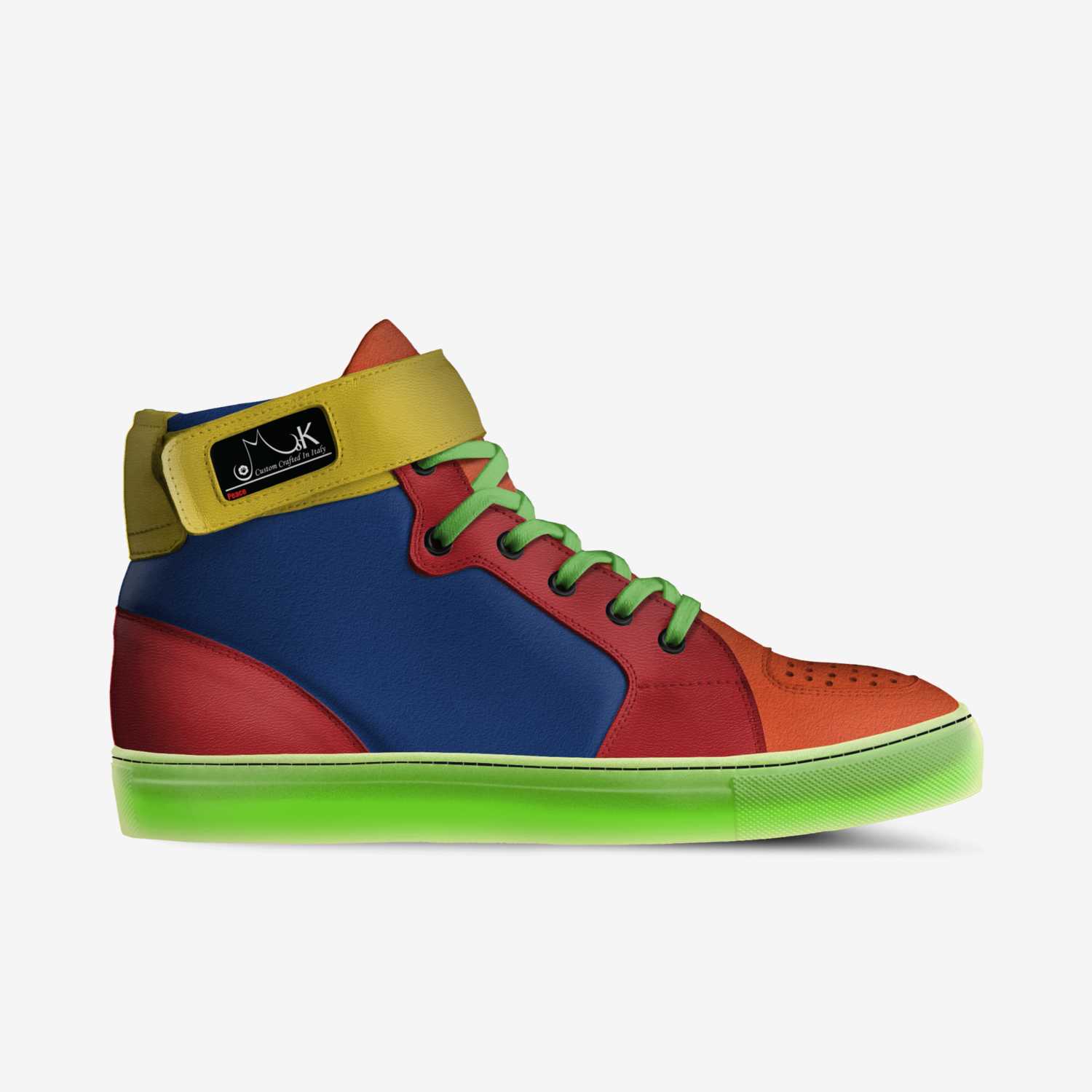 Peace custom made in Italy shoes by Mydeas Allwine | Side view