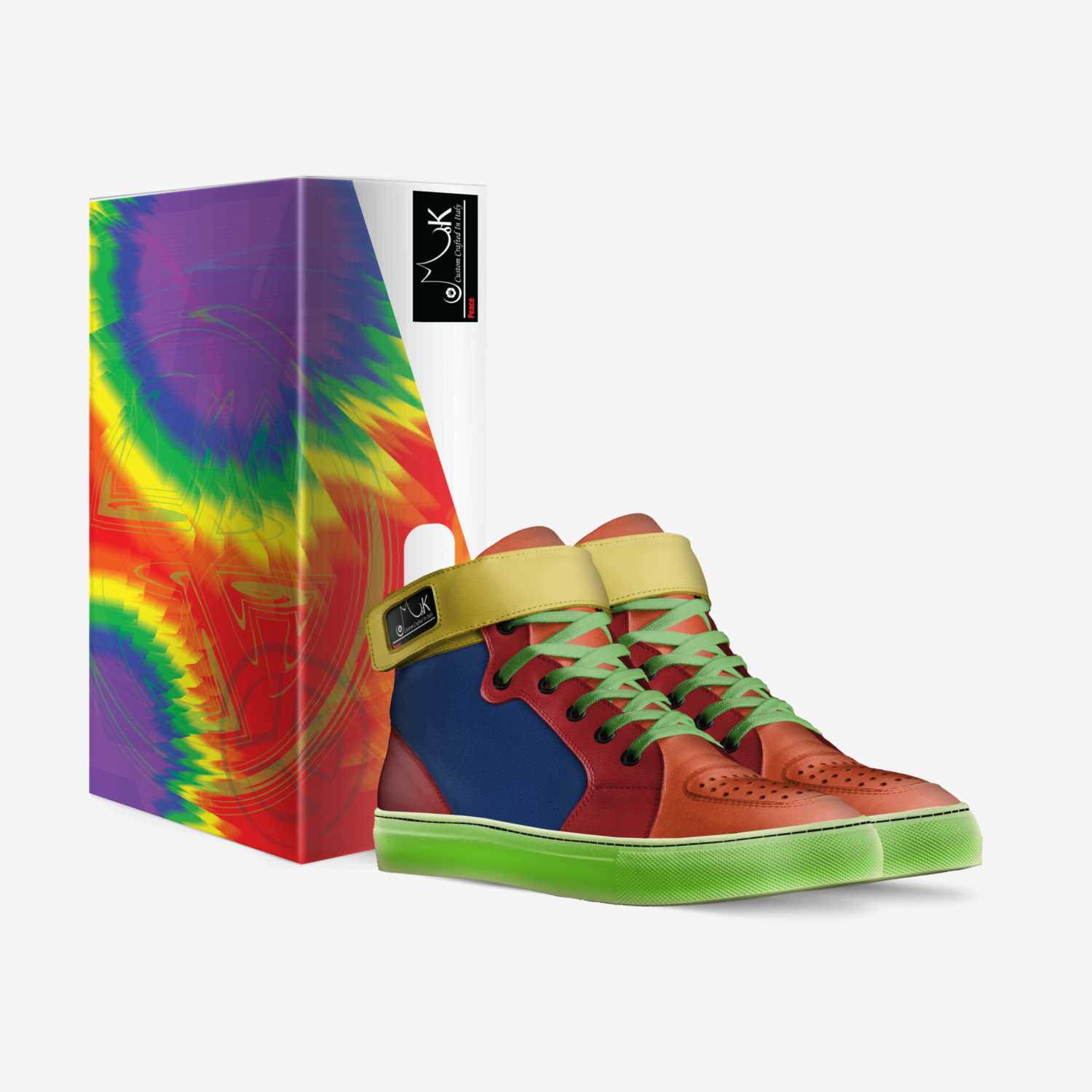Peace custom made in Italy shoes by Mydeas Allwine | Box view