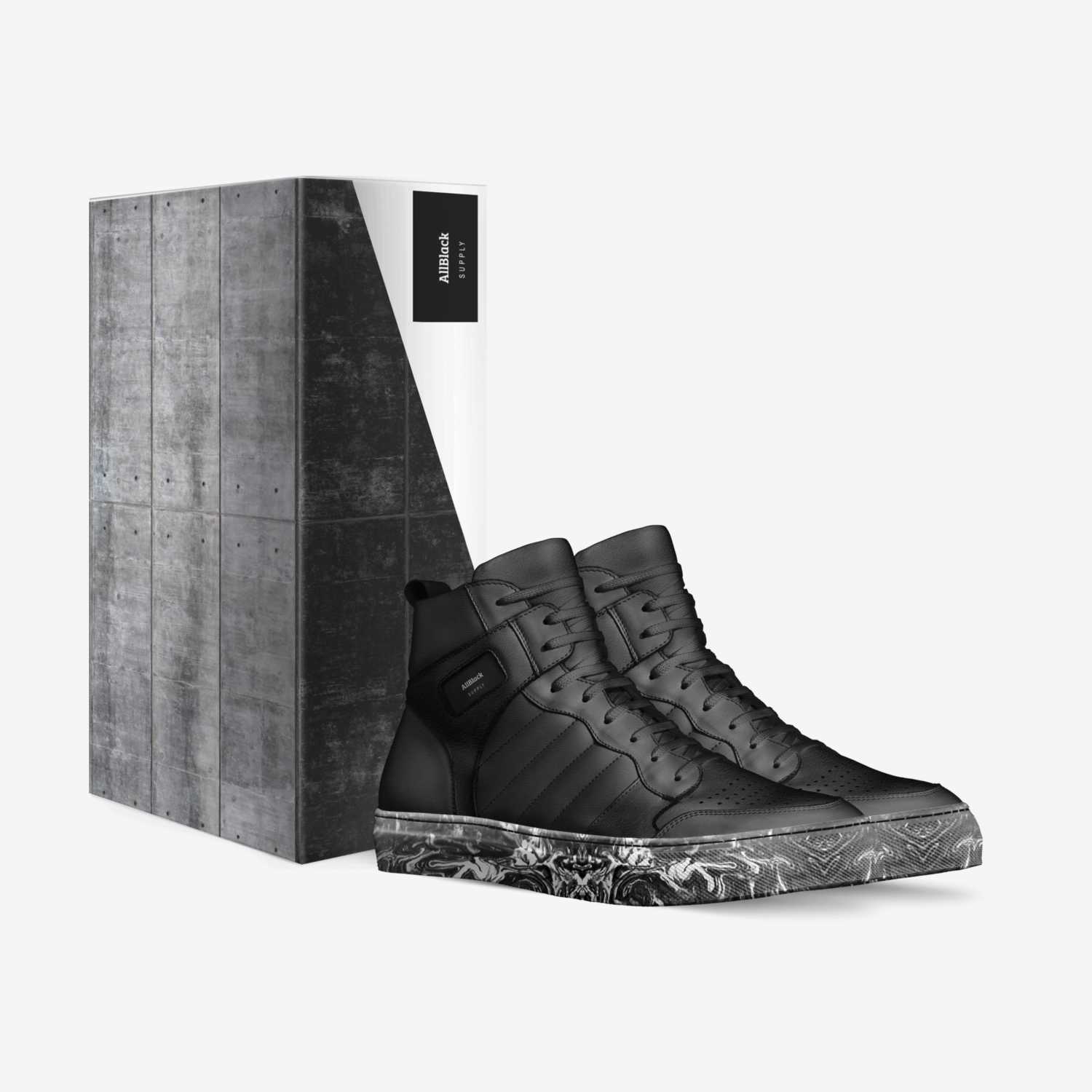 AllBlack custom made in Italy shoes by Giovannio | Box view