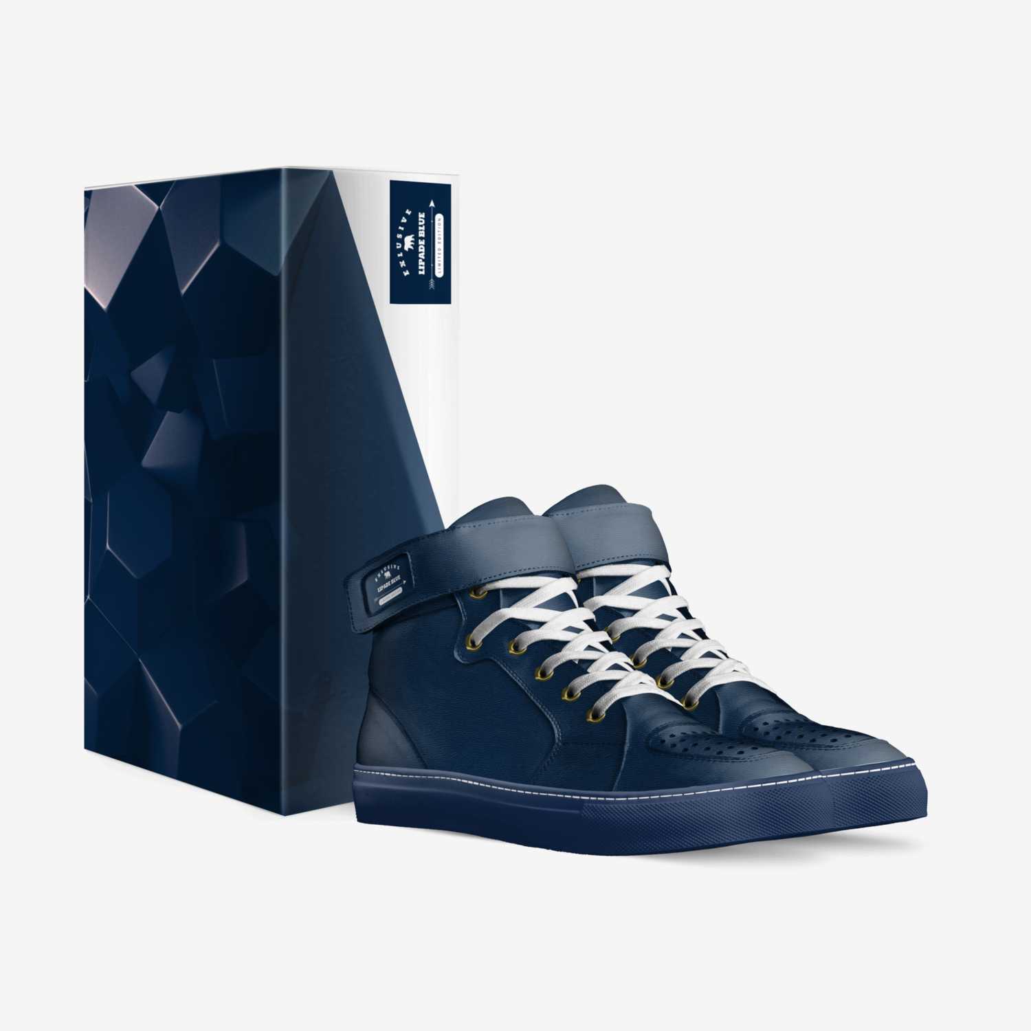 Lipade blue custom made in Italy shoes by Tom Smo | Box view
