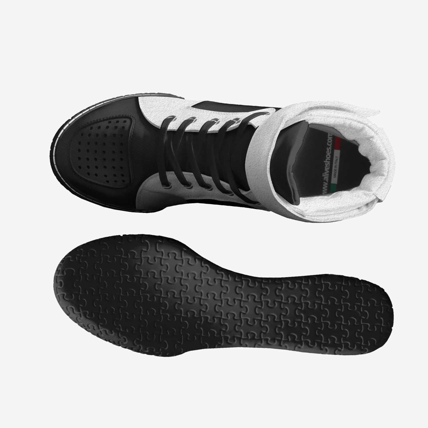 Air Juans custom made in Italy shoes by Anthony Rodriguez | Top view