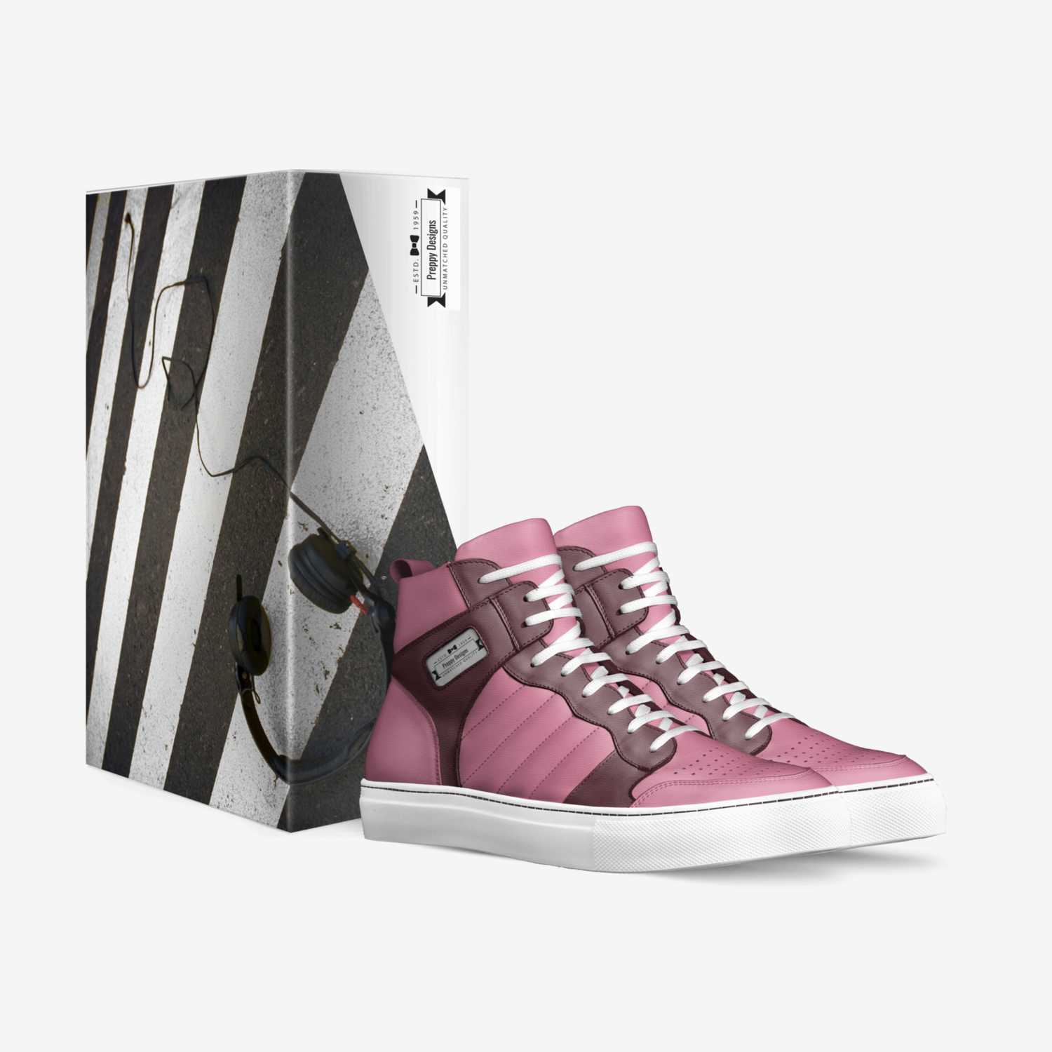 Preppy Designs  custom made in Italy shoes by Anjie Bee | Box view