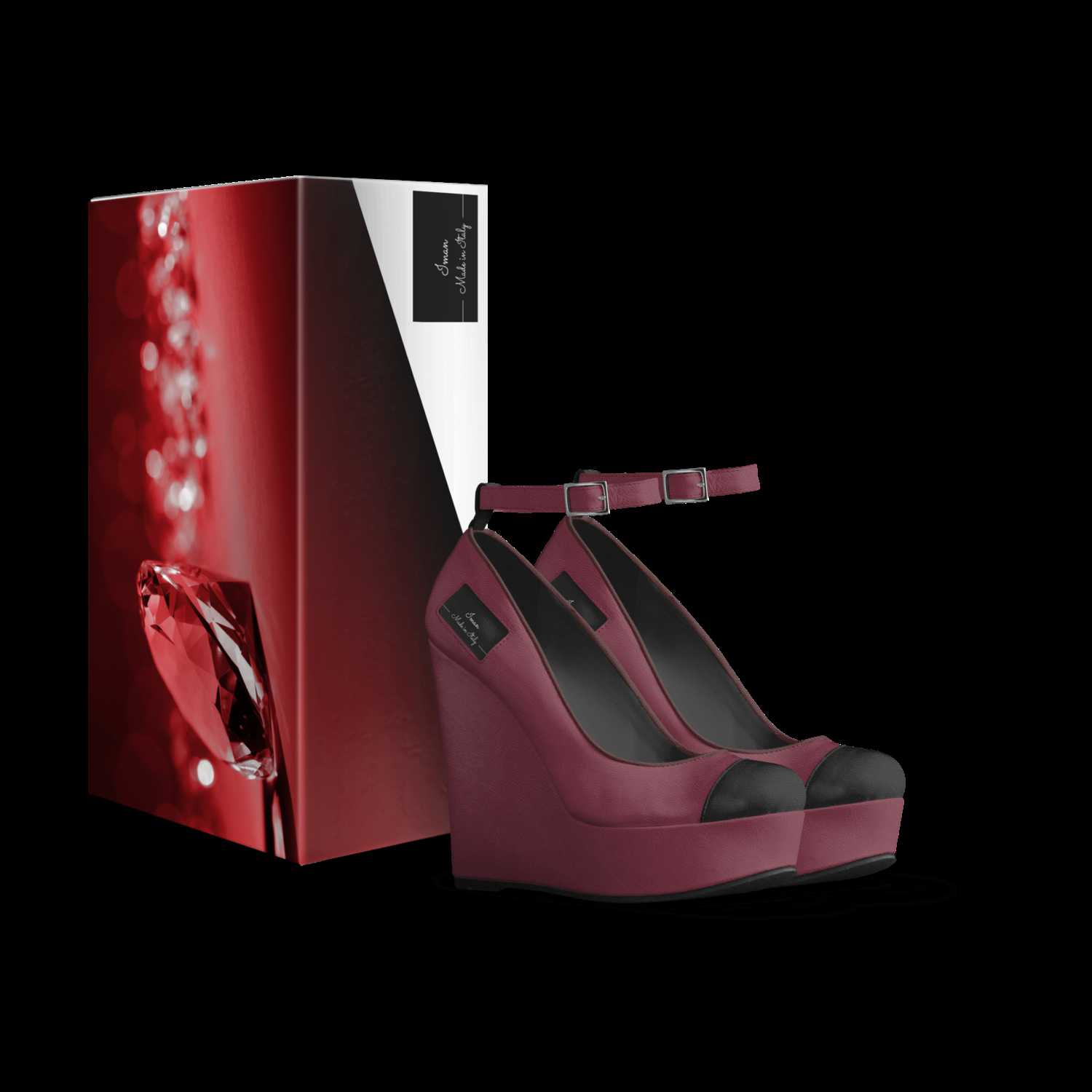 Wine red wedges hotsell