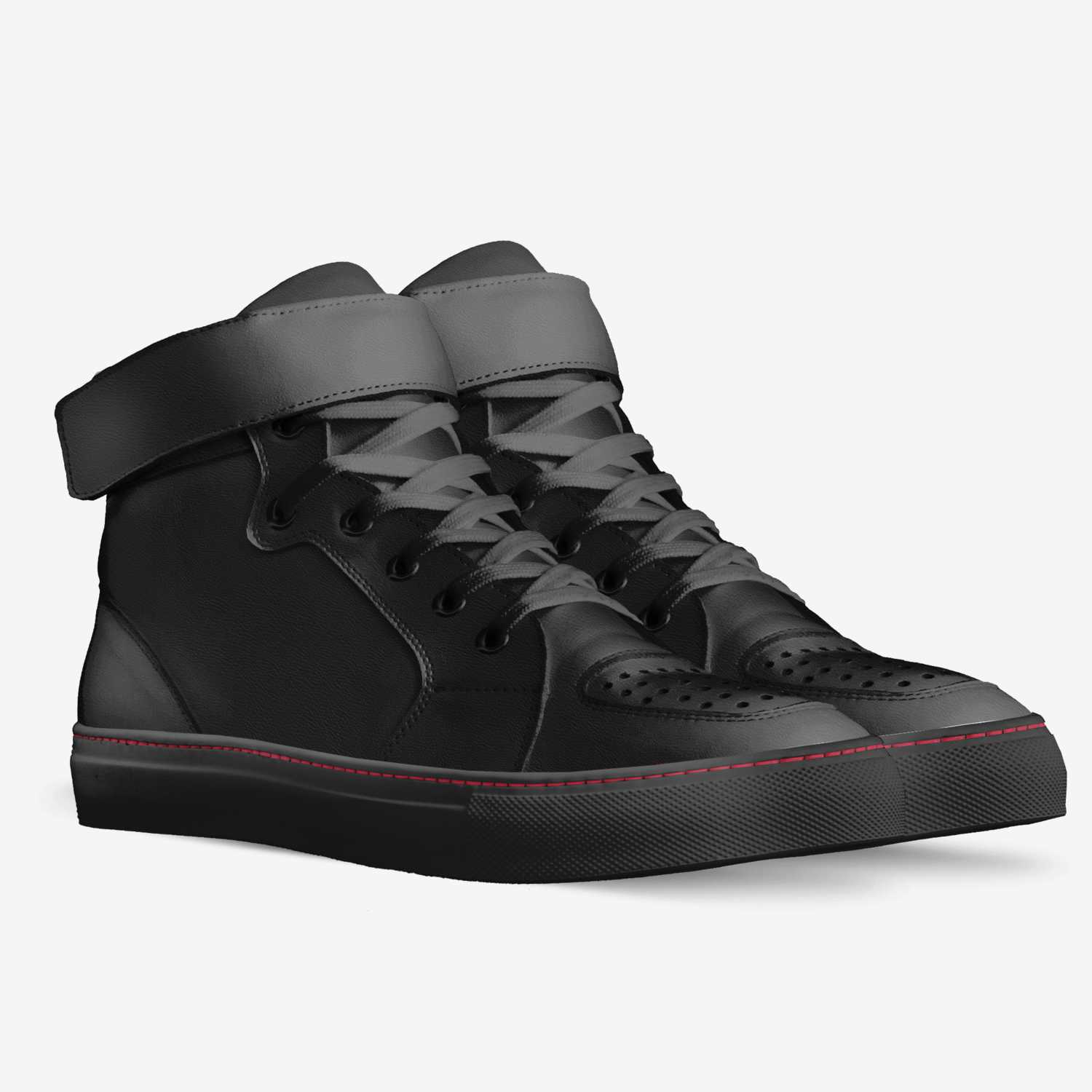 Blackout custom made in Italy shoes by Nothing Like Us | Double view