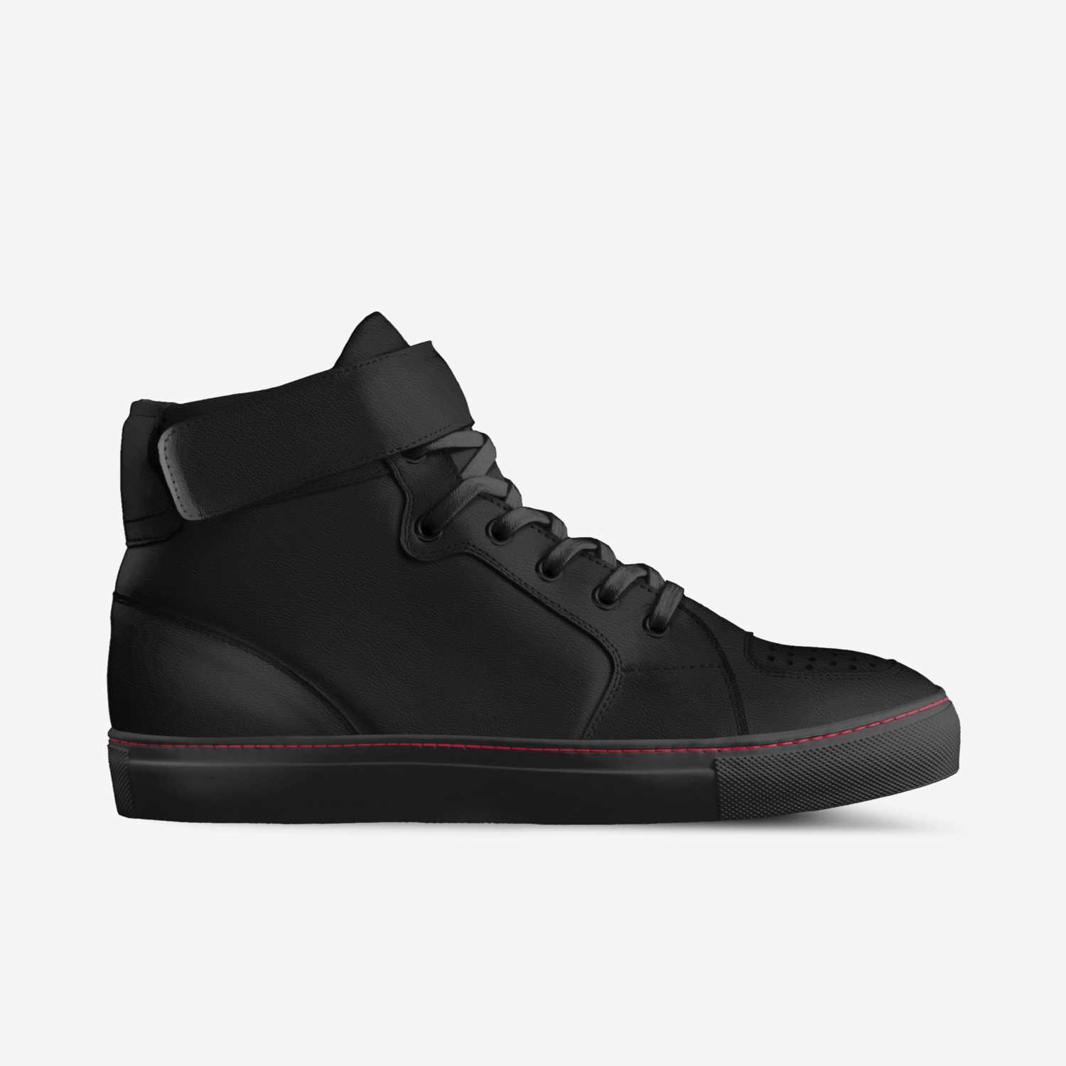 Blackout custom made in Italy shoes by Nothing Like Us | Side view