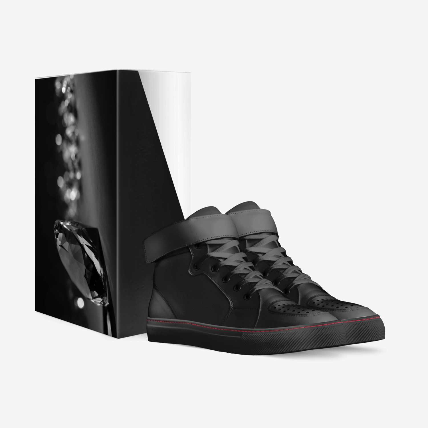 Blackout custom made in Italy shoes by Nothing Like Us | Box view