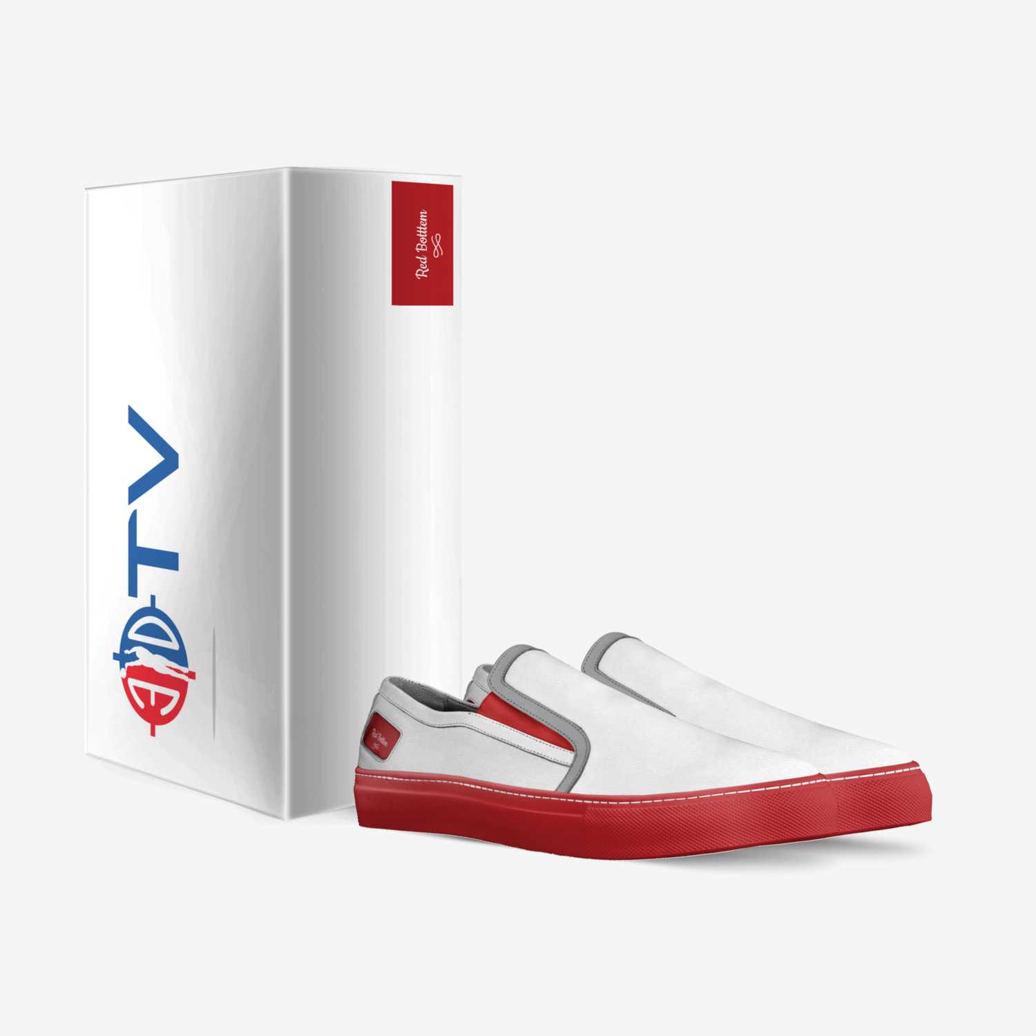 Red Botttem custom made in Italy shoes by Dennis Scott | Box view