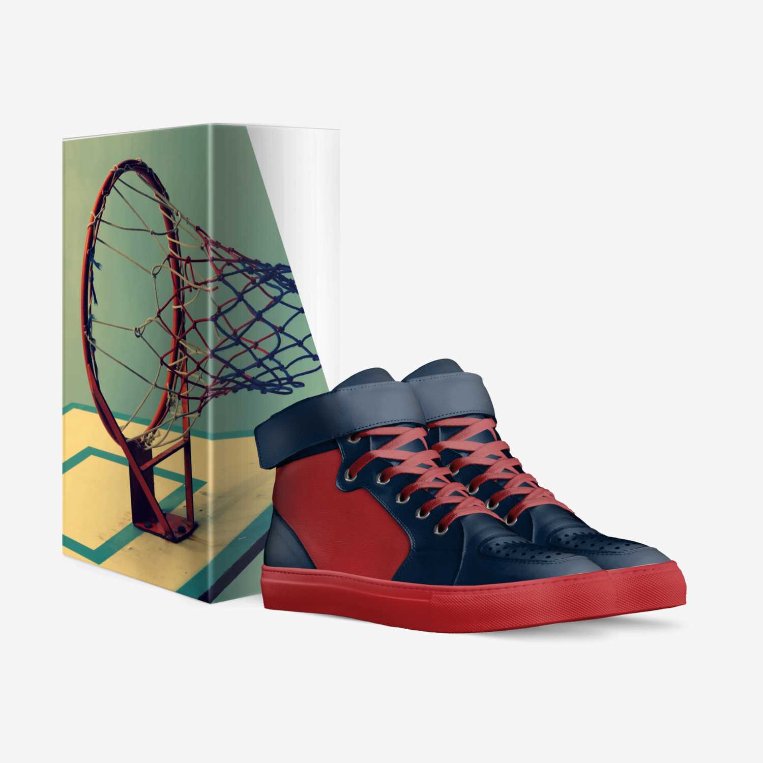 Red & Blue  custom made in Italy shoes by Italian Shoewear | Box view