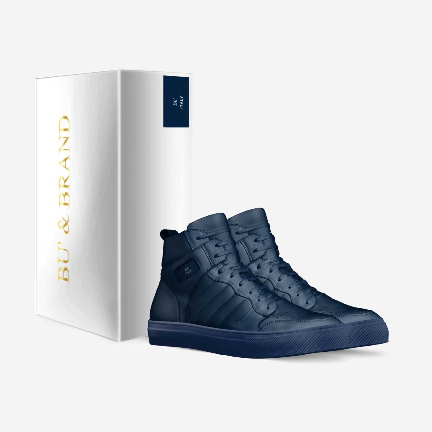 V - Classic Blue custom made in Italy shoes by X Bu Italy | Box view