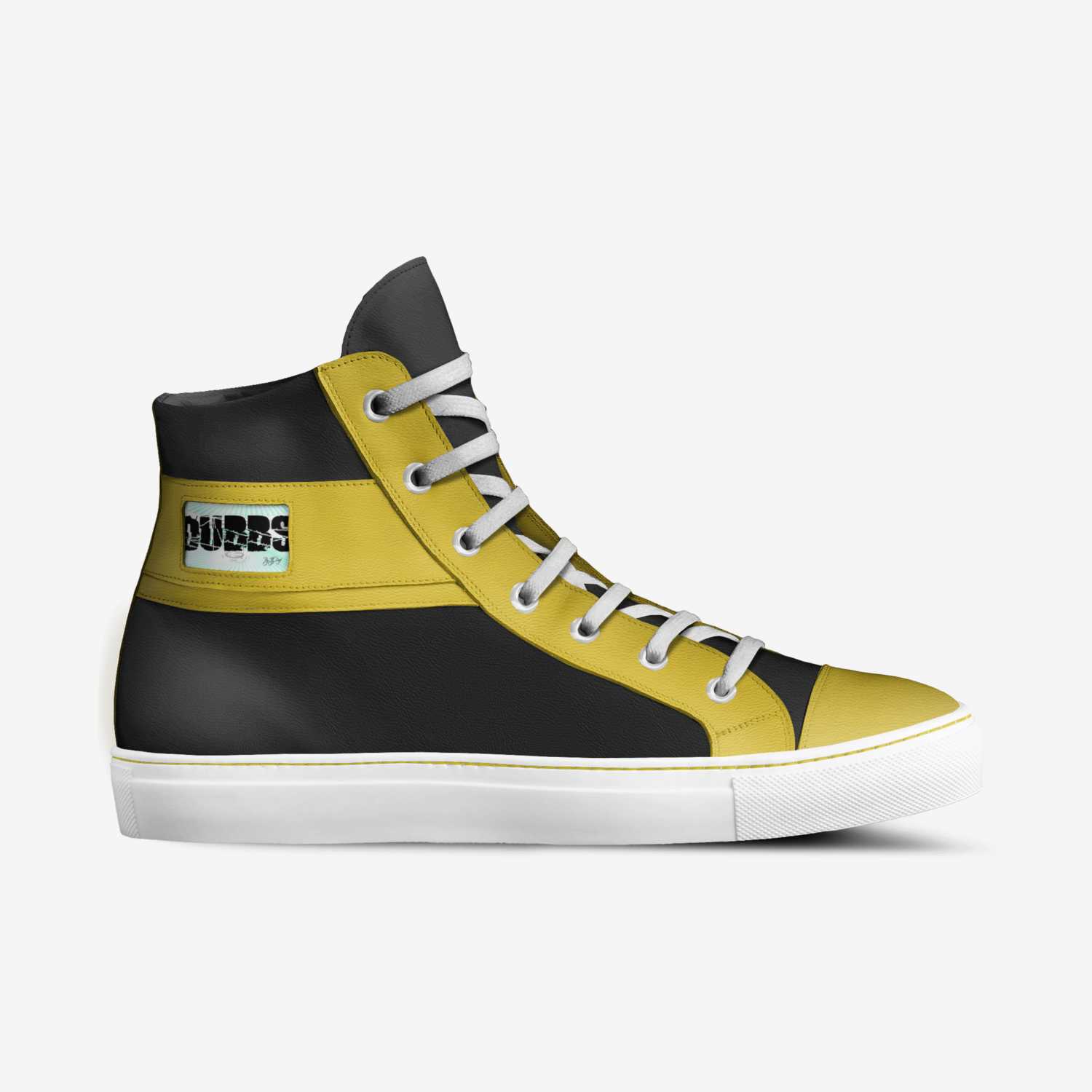 Black And Yellows custom made in Italy shoes by Itz Prof | Side view