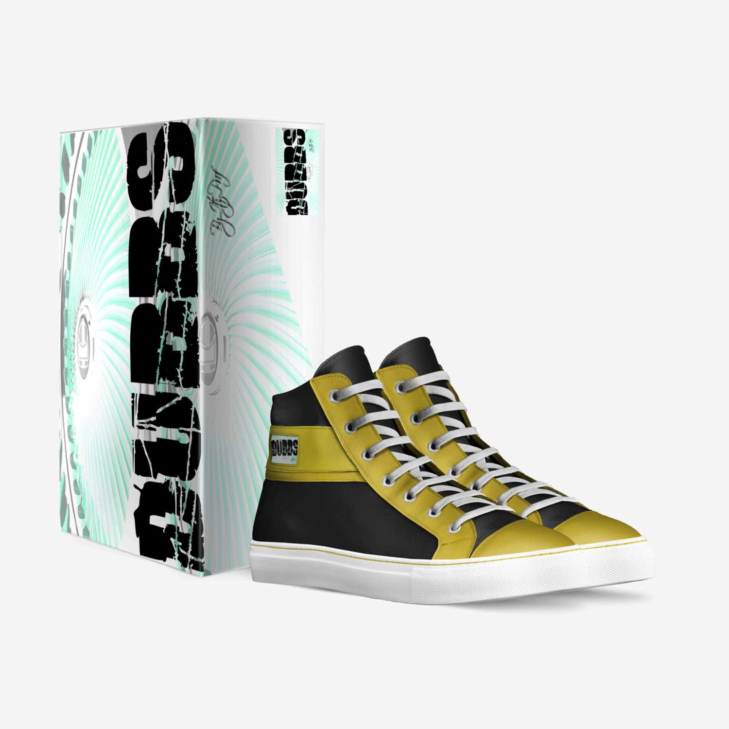 Black And Yellows custom made in Italy shoes by Itz Prof | Box view