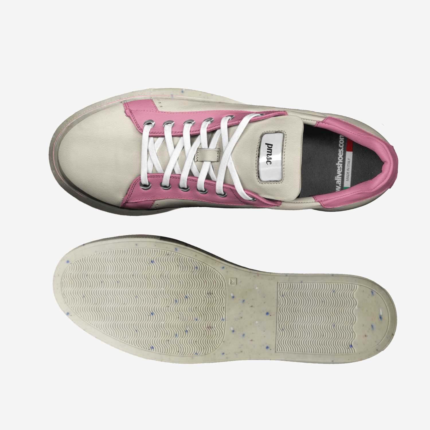 Pink Star custom made in Italy shoes by Sarnaa Archie | Top view