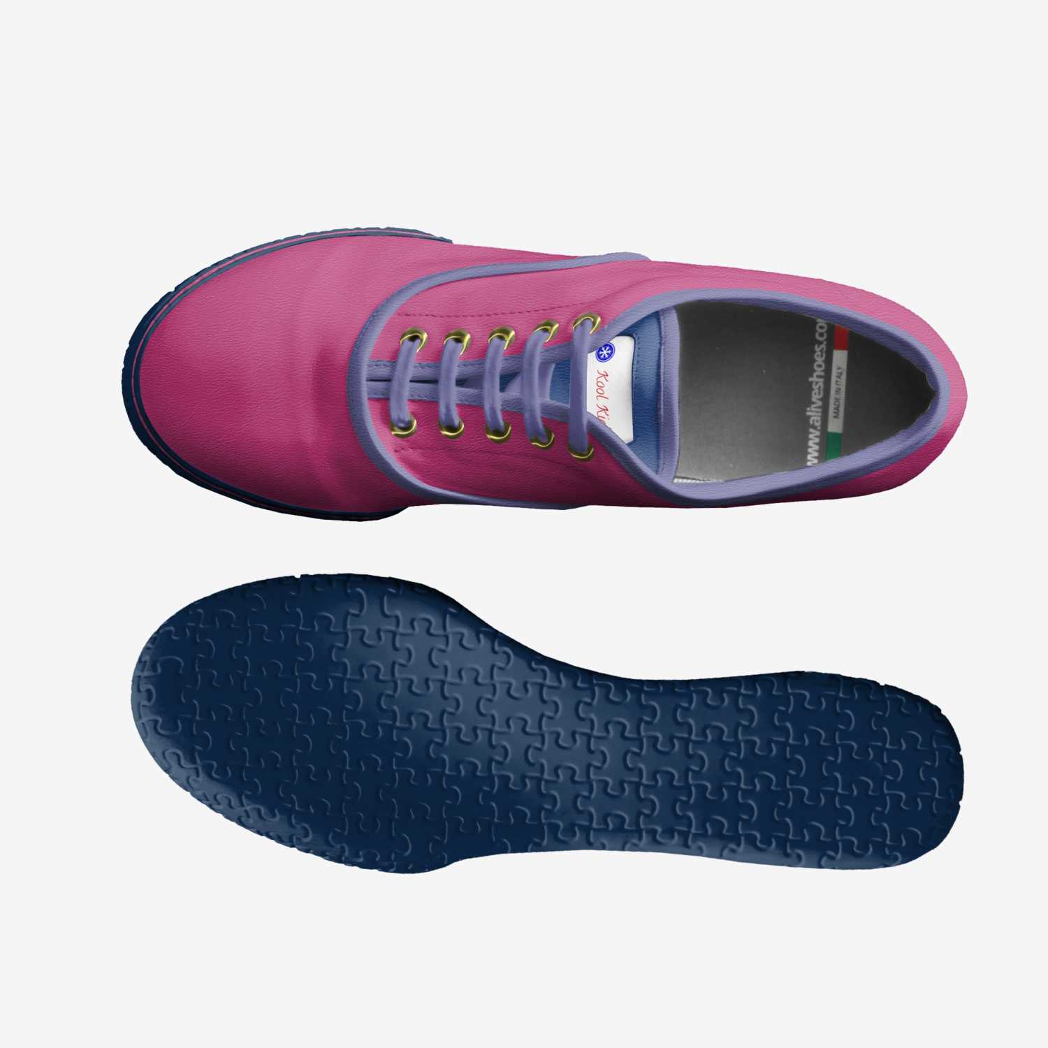 Kool Kicks custom made in Italy shoes by Krystle Foster | Top view