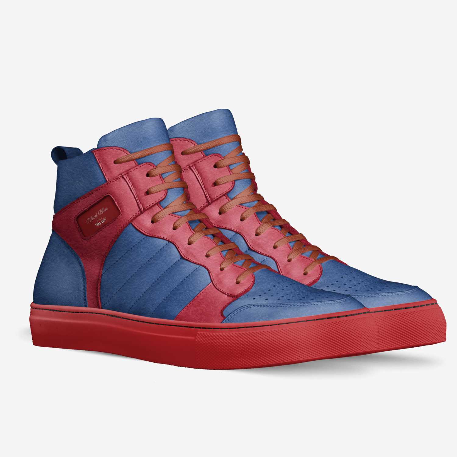 Blood Blue custom made in Italy shoes by Shyanna Sowder | Double view