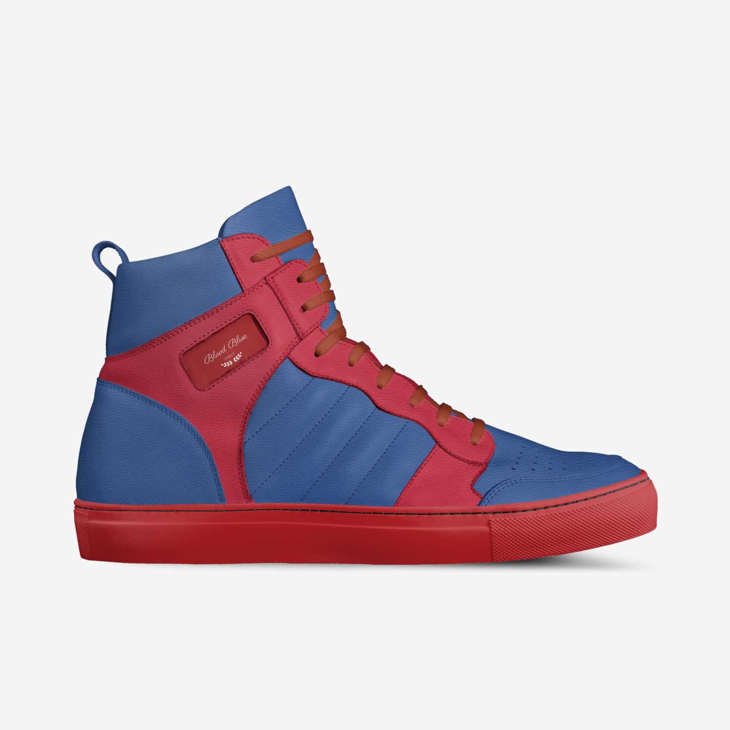 Blood Blue custom made in Italy shoes by Shyanna Sowder | Side view