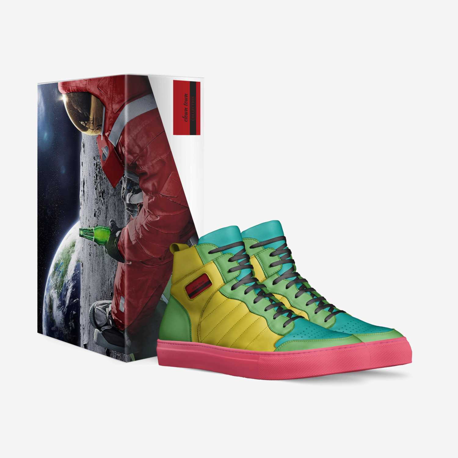 clown town custom made in Italy shoes by Jasmine Elexis Watts | Box view