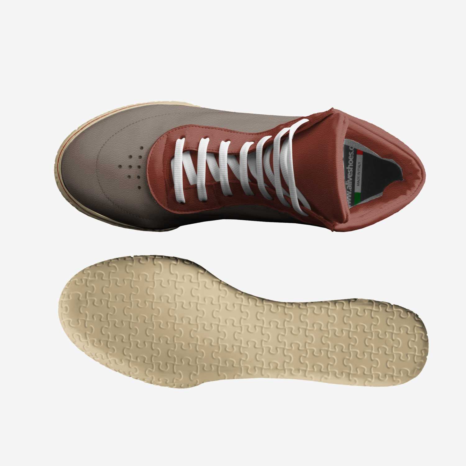 Timeless Vinyl Records custom made in Italy shoes by Denis Marsili | Top view