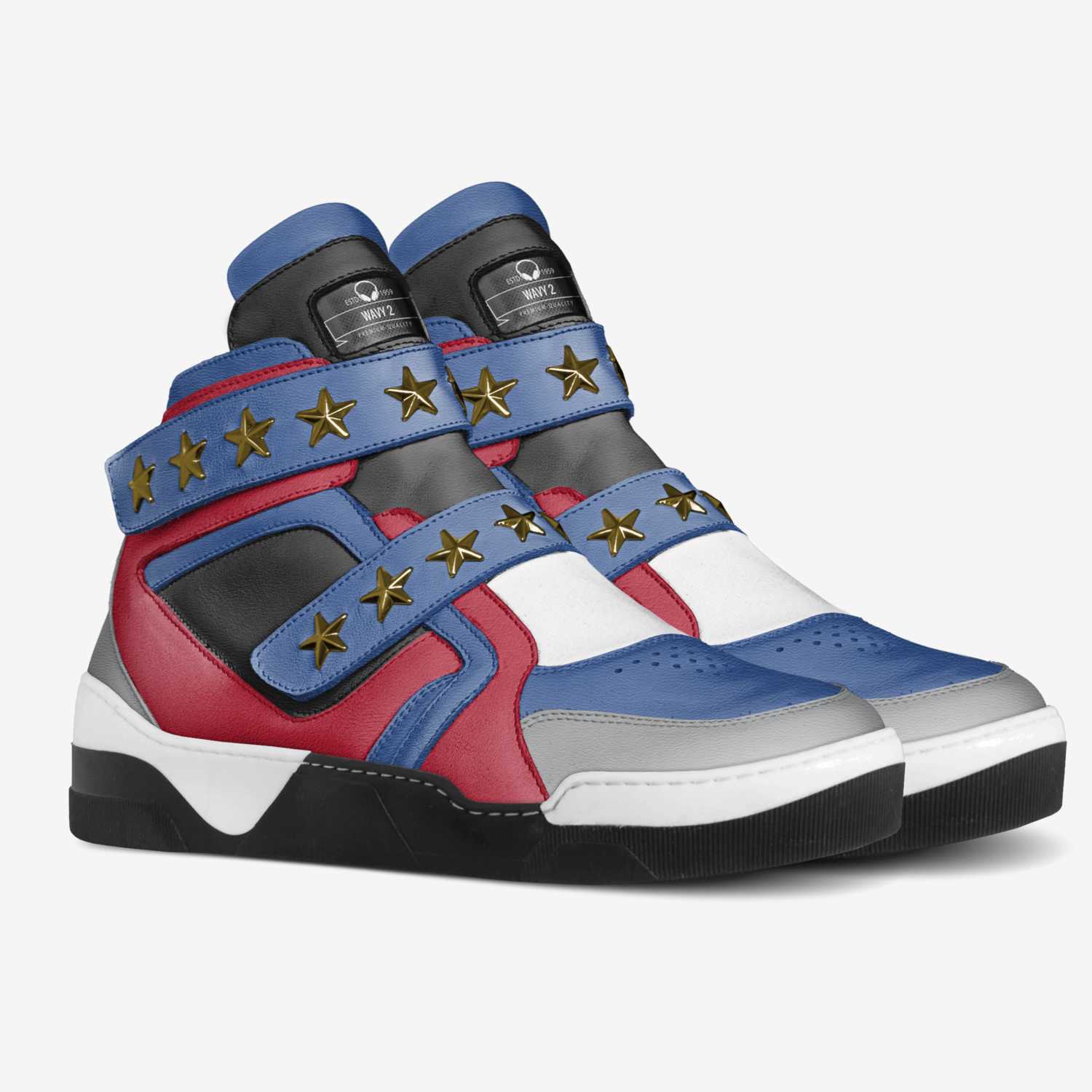 Wavy 2 custom made in Italy shoes by Jakobe Ryan Valadez Hernandez | Double view