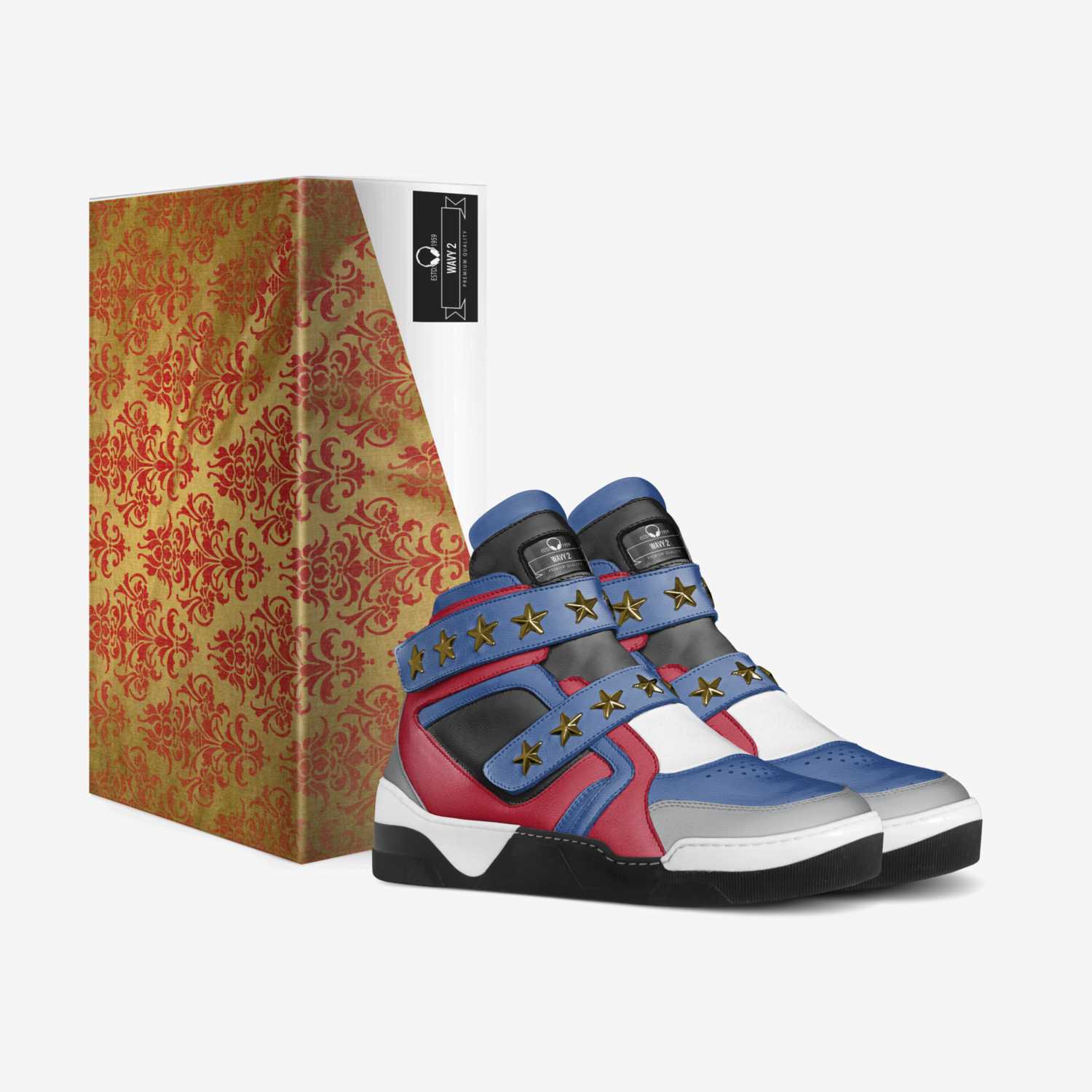 Wavy 2 custom made in Italy shoes by Jakobe Ryan Valadez Hernandez | Box view