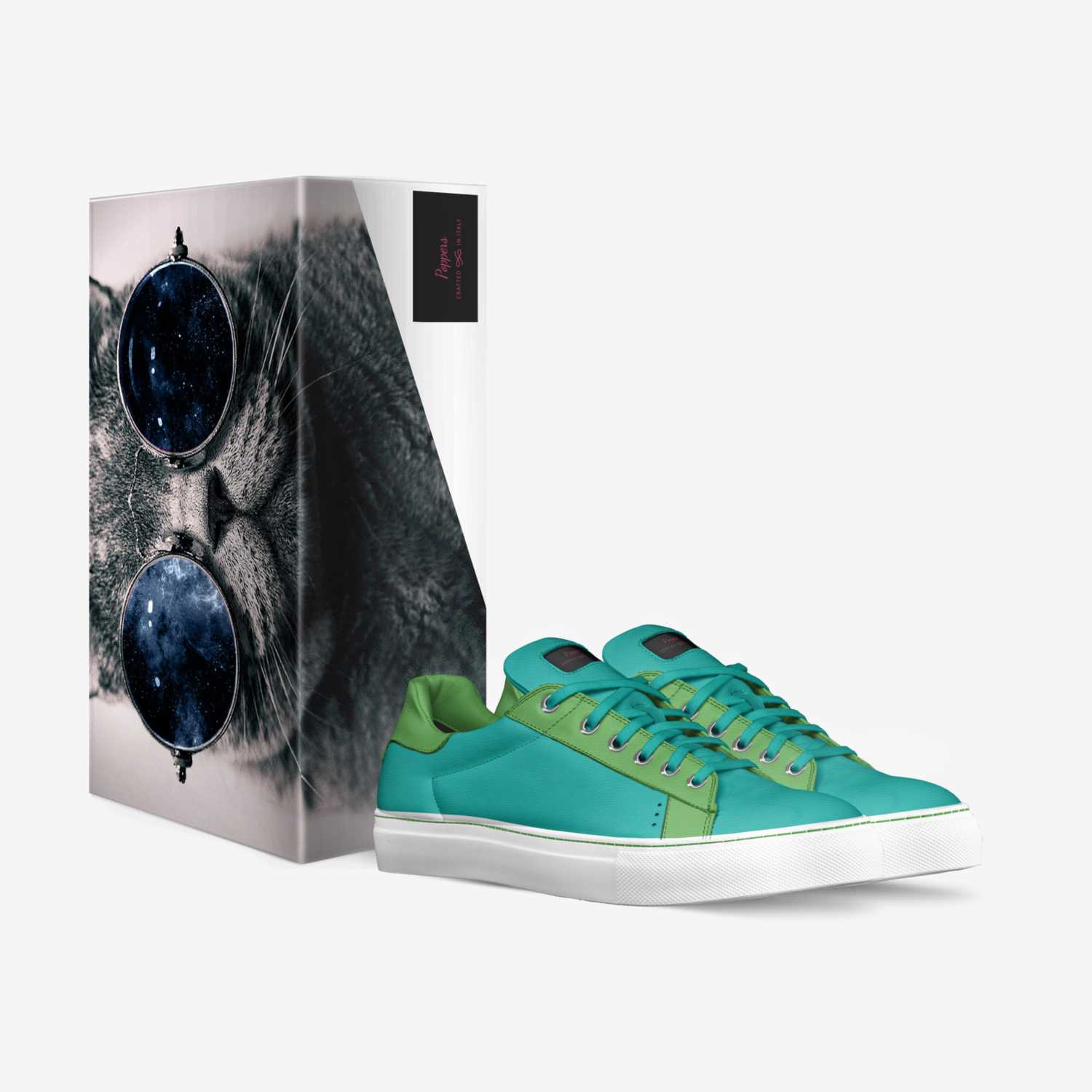 Poppers custom made in Italy shoes by Danny Shumaker | Box view